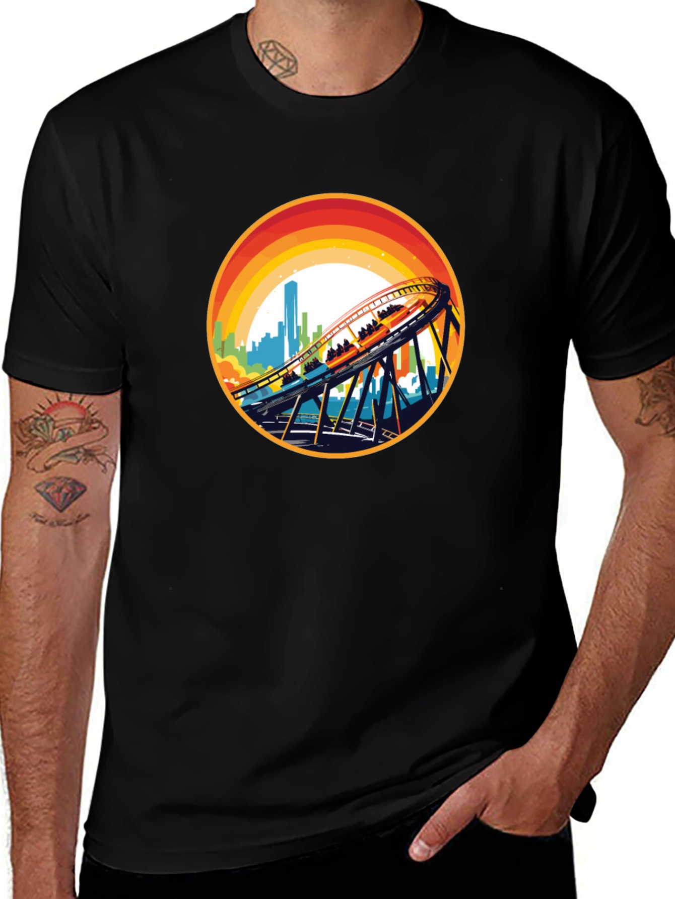 Retro Rollercoaster Graphic Tee