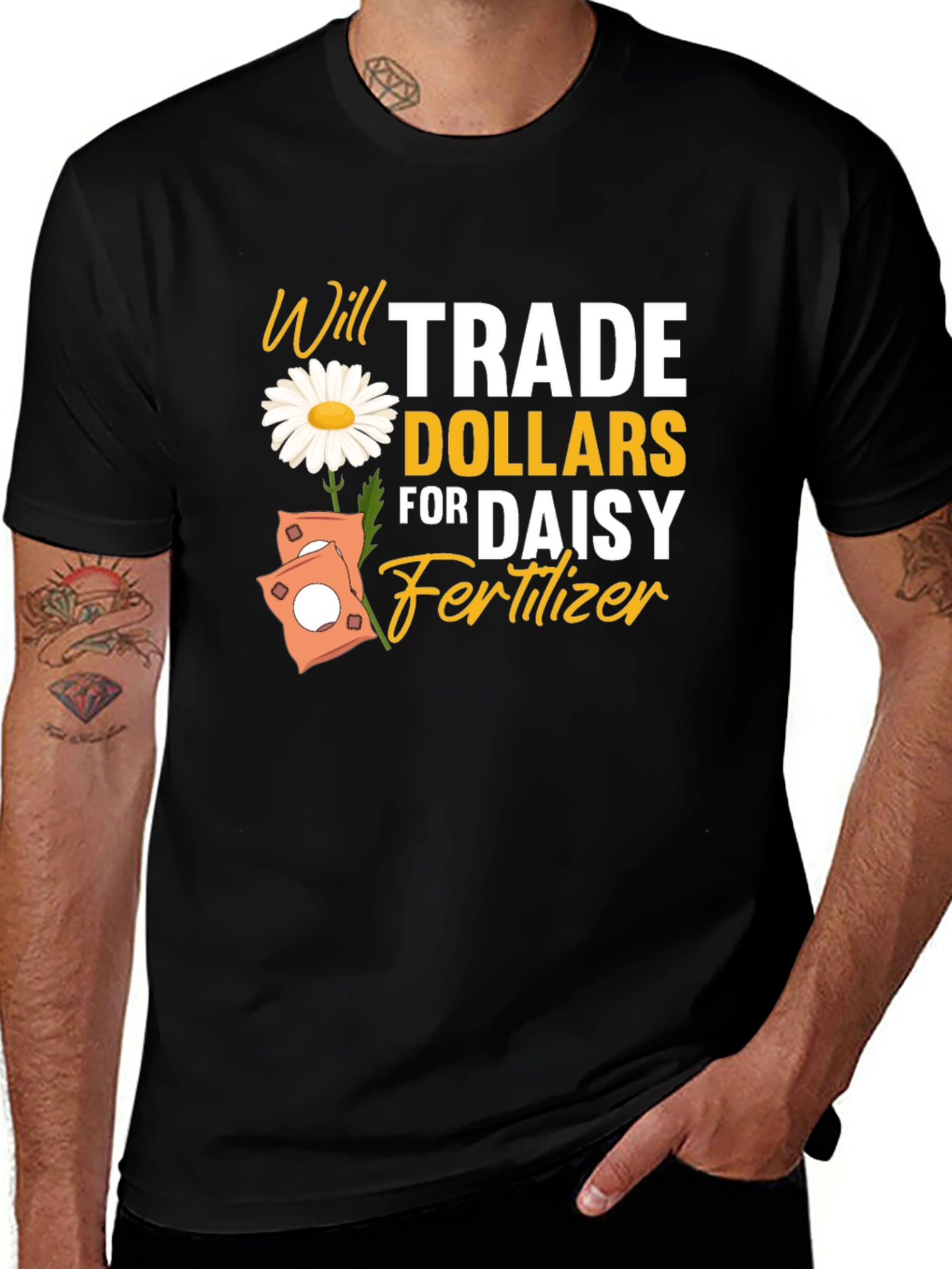 Daisy Fertilizer Trade Black T-Shirt