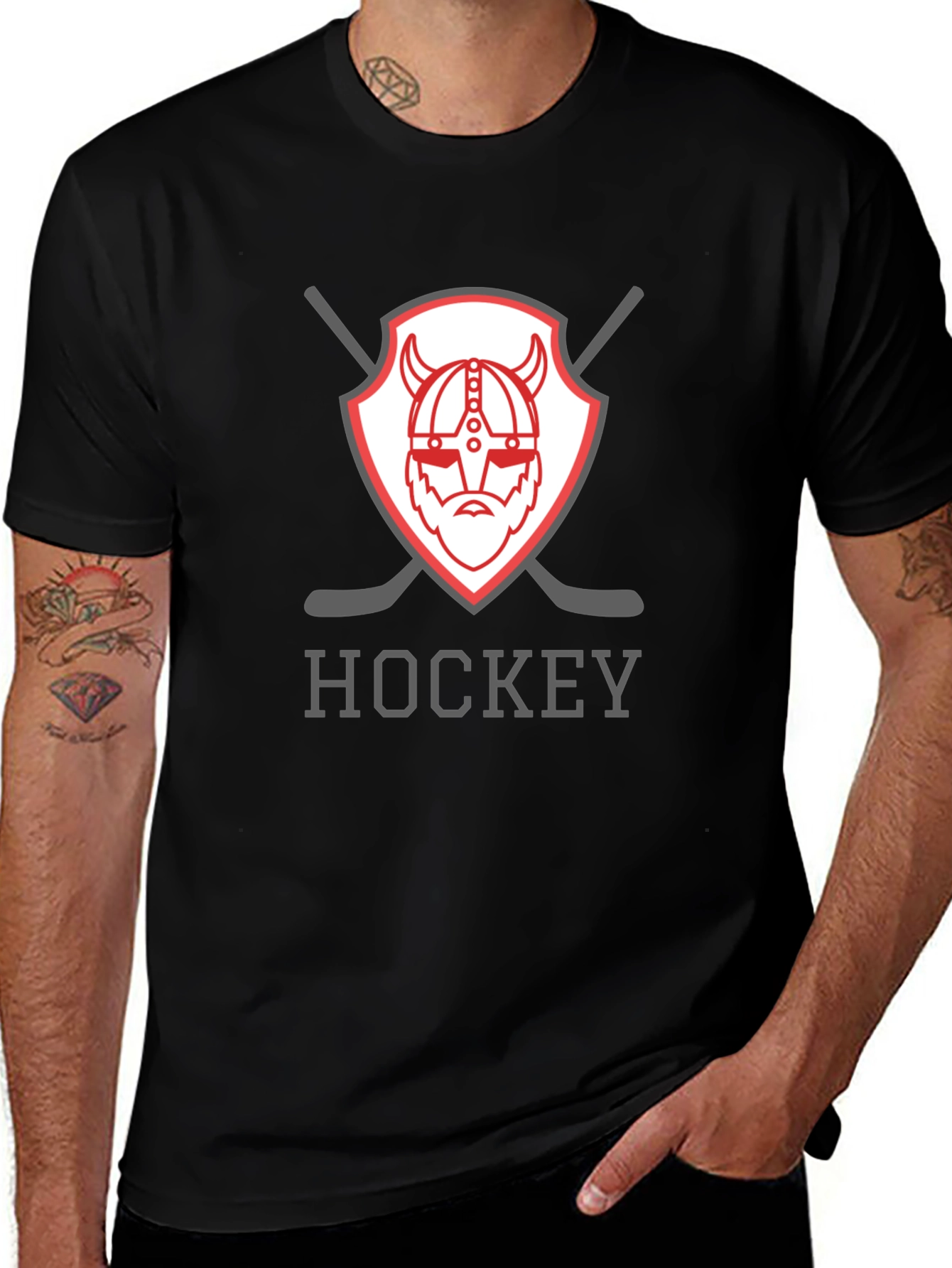 Hockey Viking Shield Graphic T-Shirt