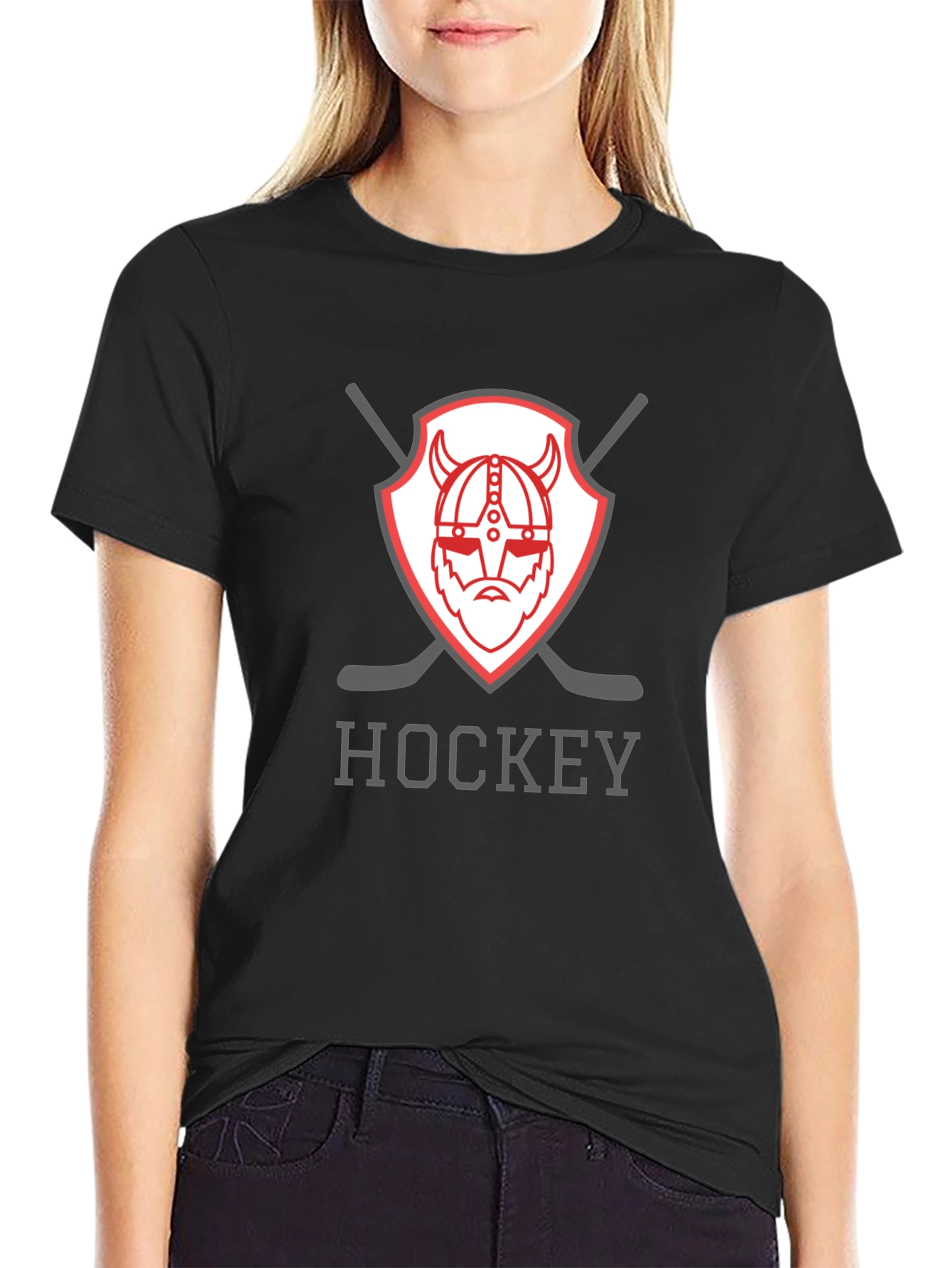 Hockey Viking Shield Graphic T-Shirt