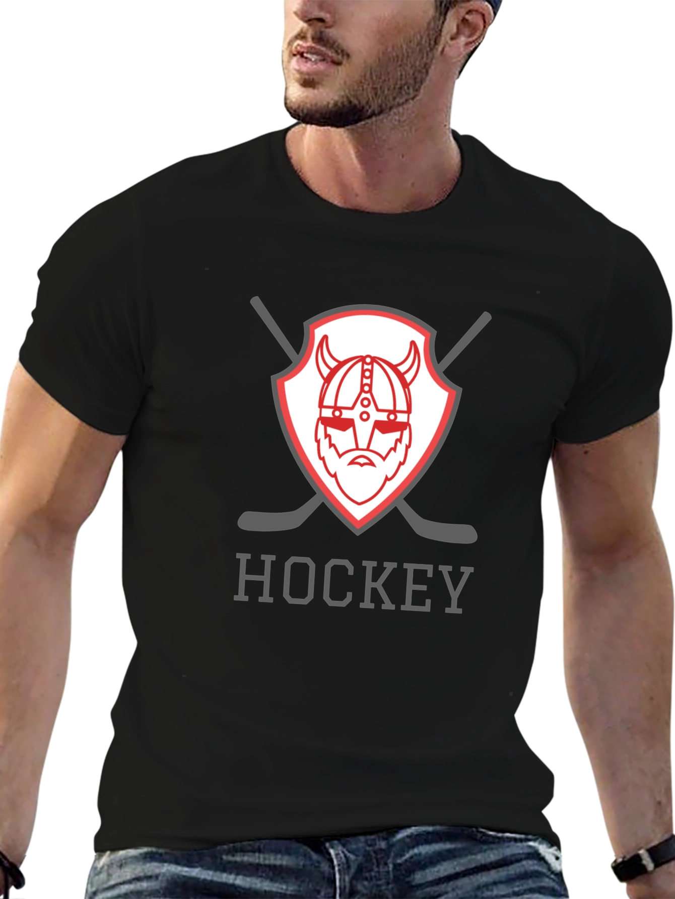Hockey Viking Shield Graphic T-Shirt