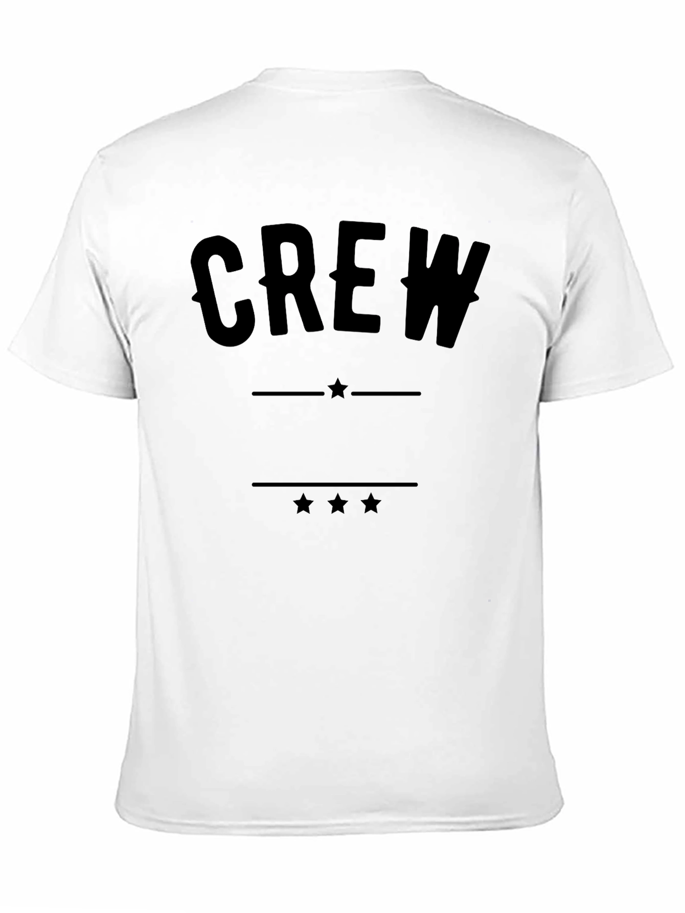 Crew Graphic Tee - Classic Black Cotton