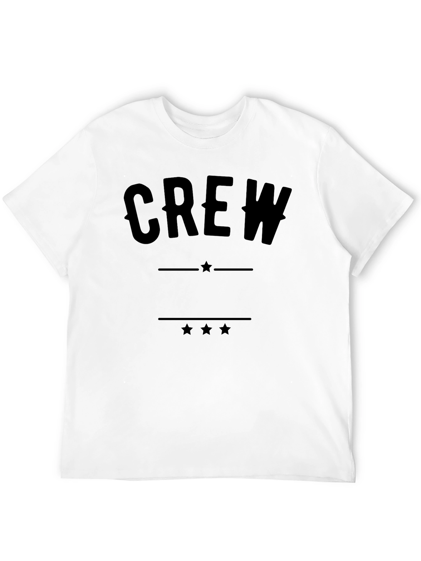 Crew Graphic Tee - Classic Black Cotton