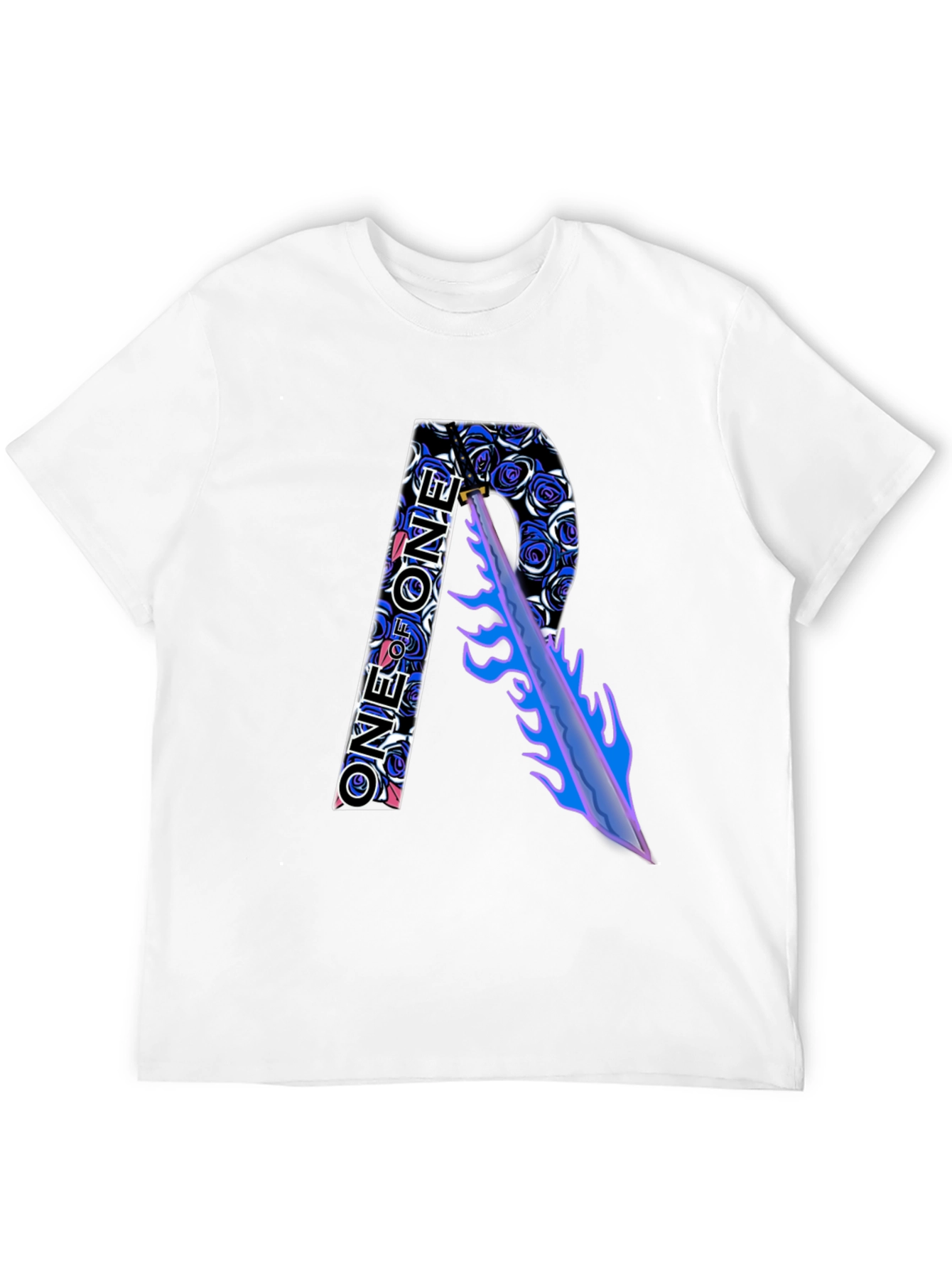 Graphic Print One of One Letter R T-Shirt