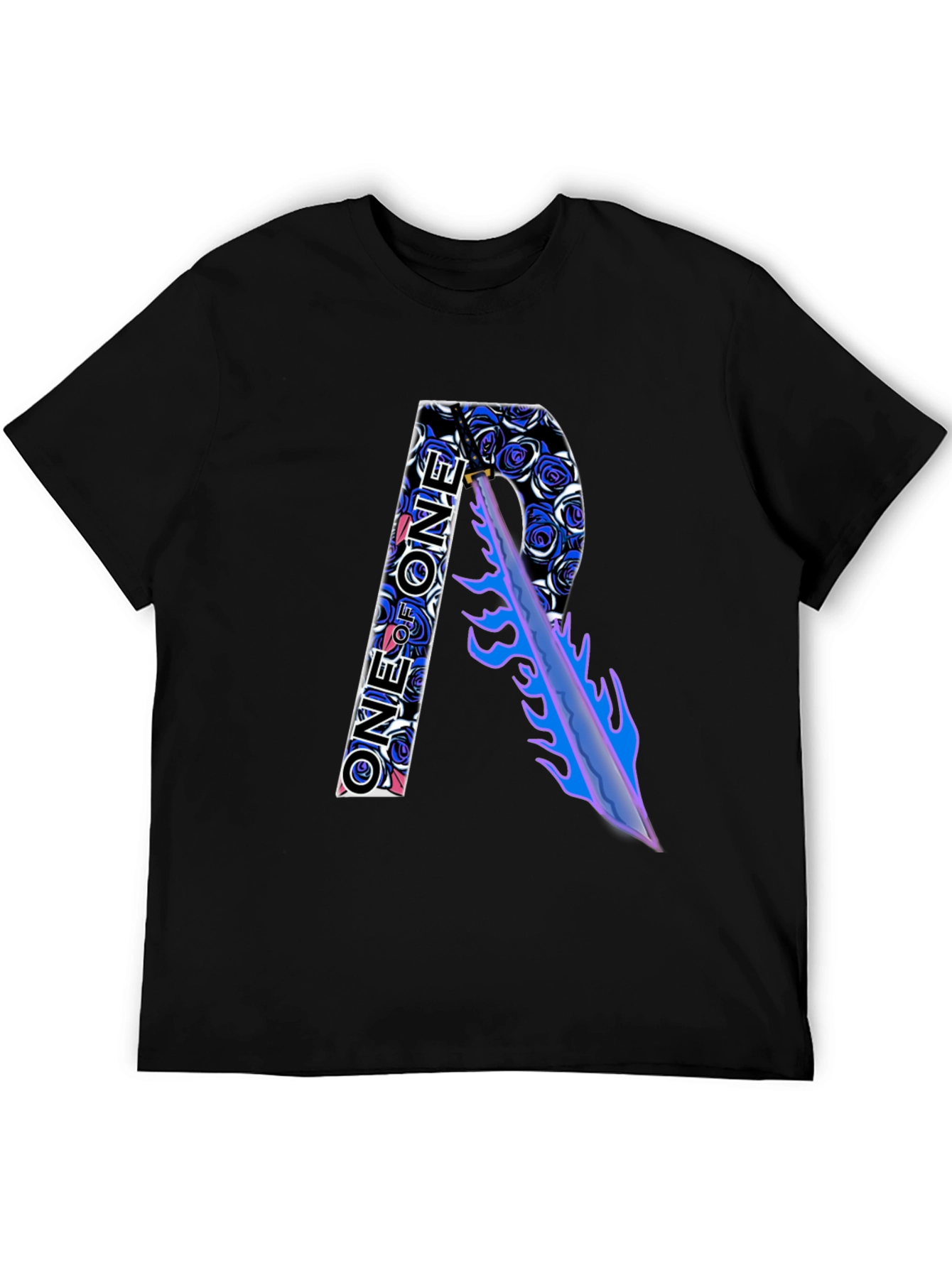 Graphic Print One of One Letter R T-Shirt