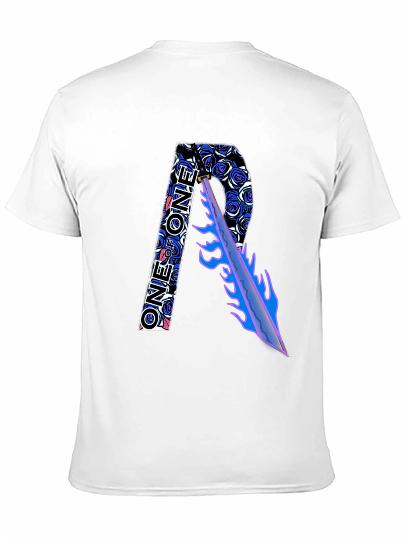 Graphic Print One of One Letter R T-Shirt