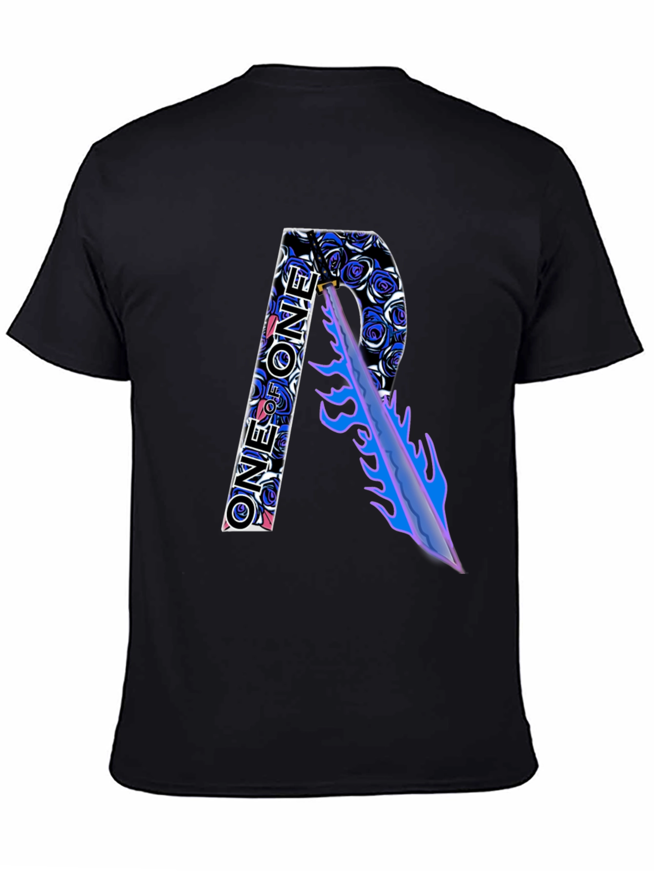 Graphic Print One of One Letter R T-Shirt