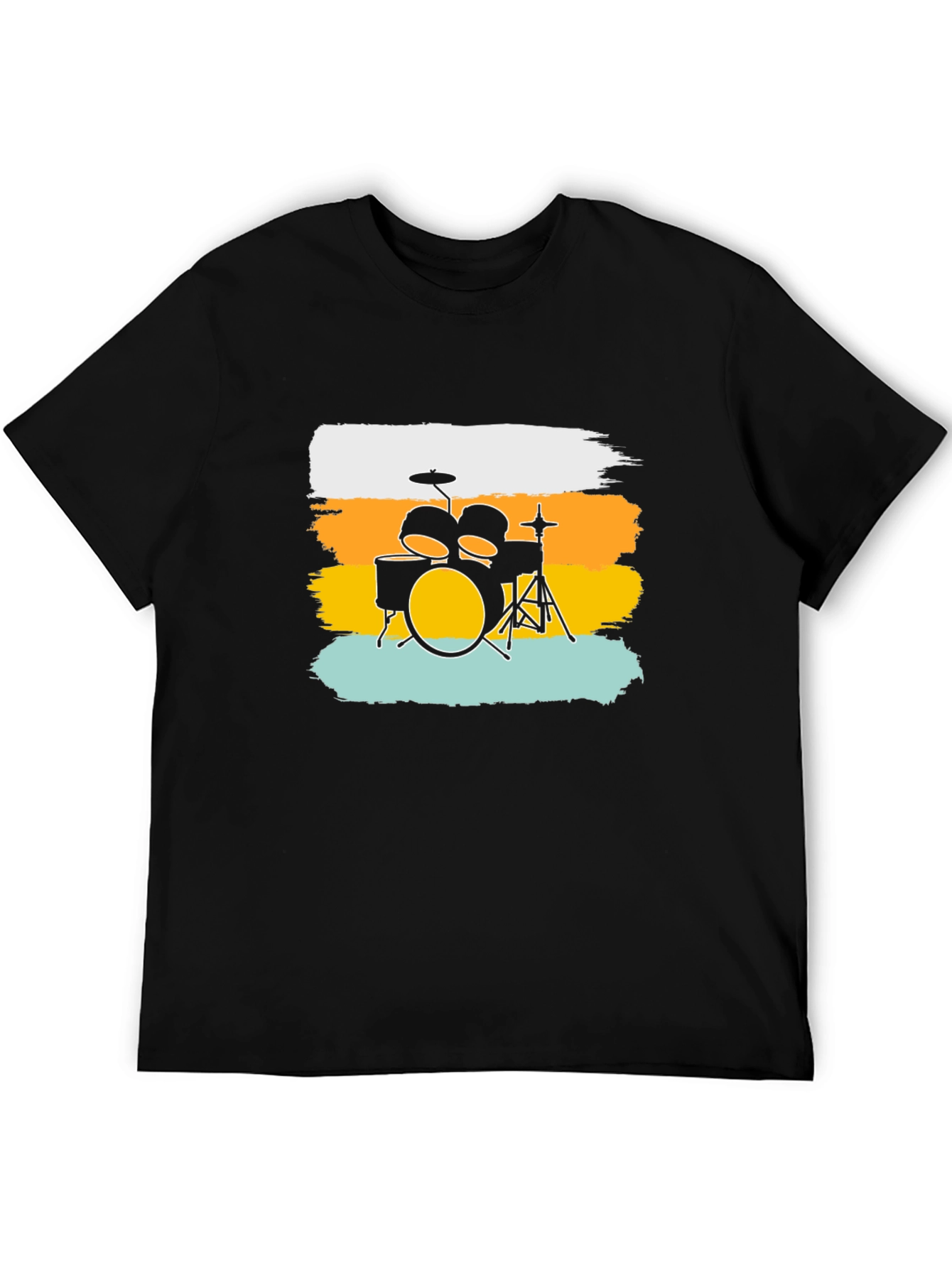 Drum Set Graphic T-Shirt - Rock Music Tee