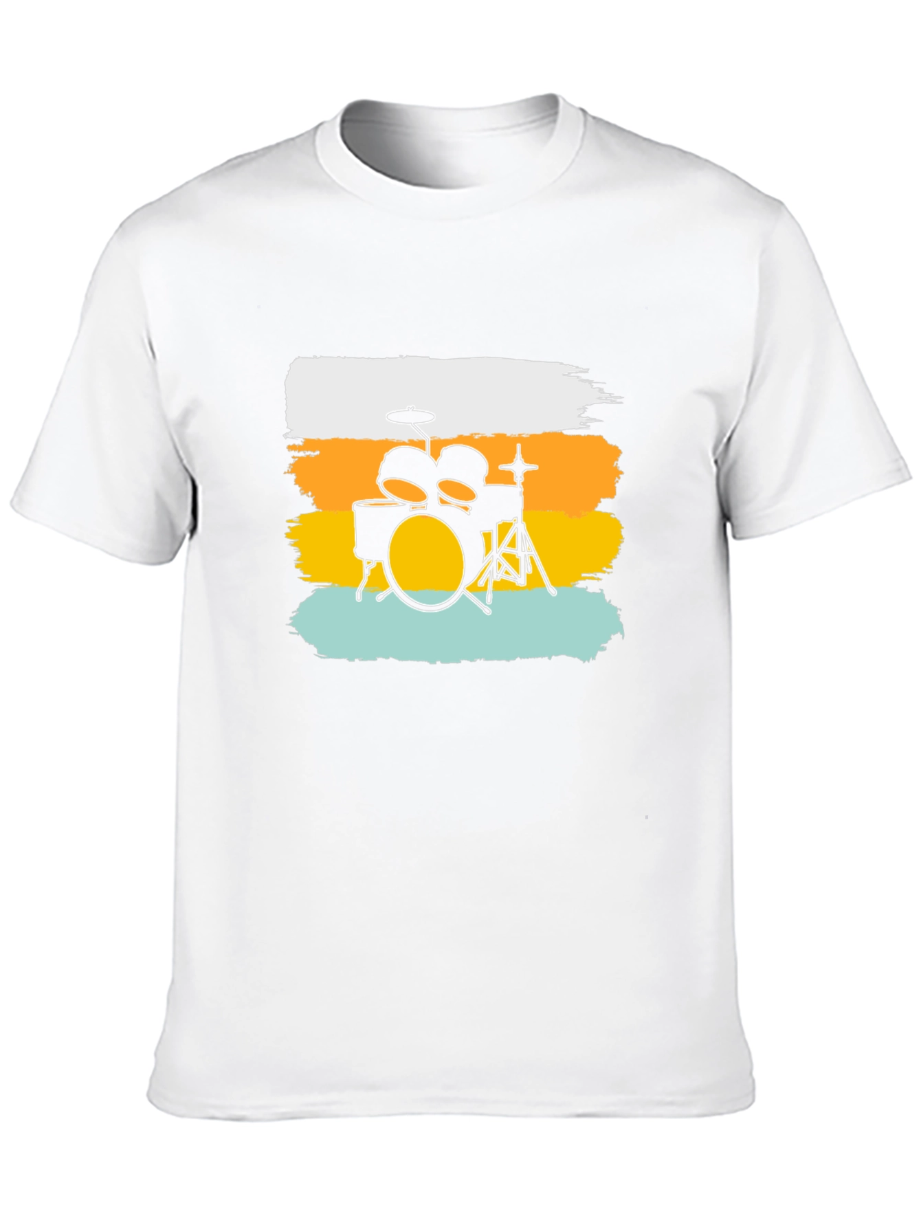 Drum Set Graphic T-Shirt - Rock Music Tee