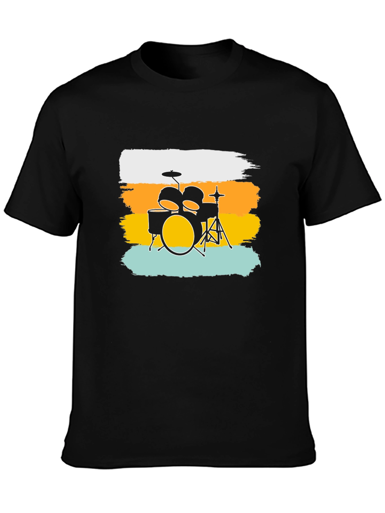 Drum Set Graphic T-Shirt - Rock Music Tee