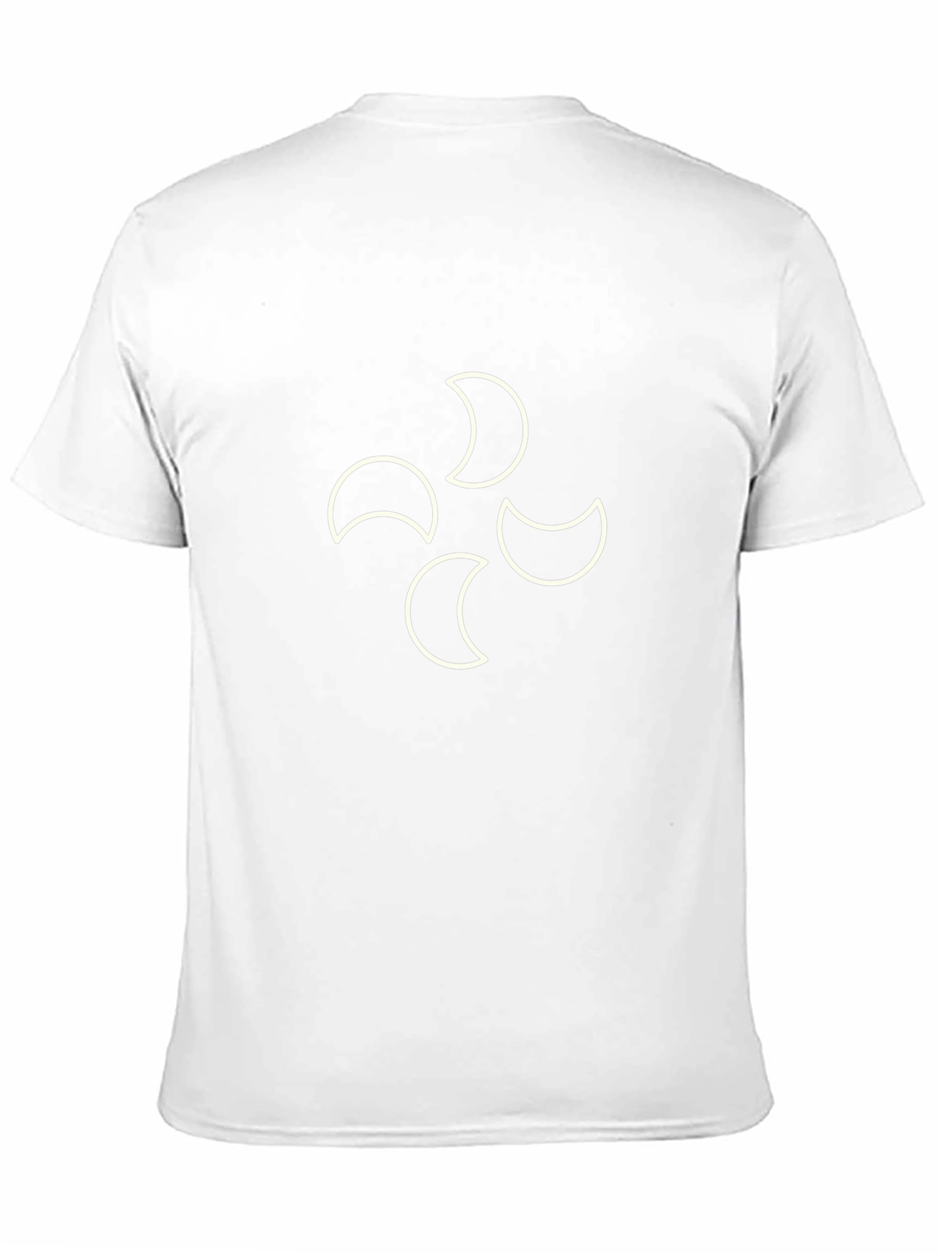 Black T-Shirt with Crescent Moon Design