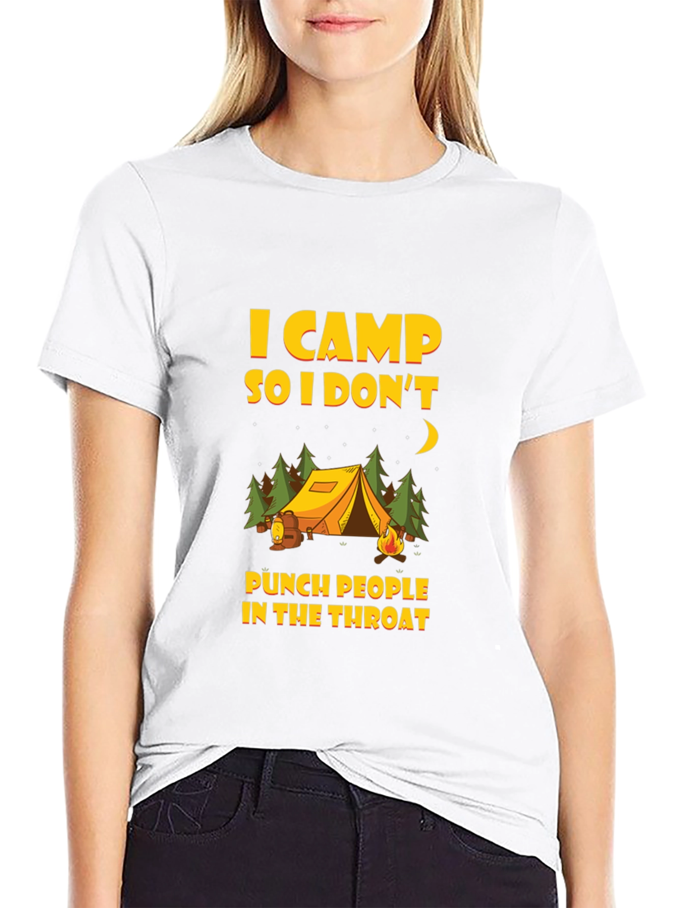I Camp So I Dont Punch People T-Shirt