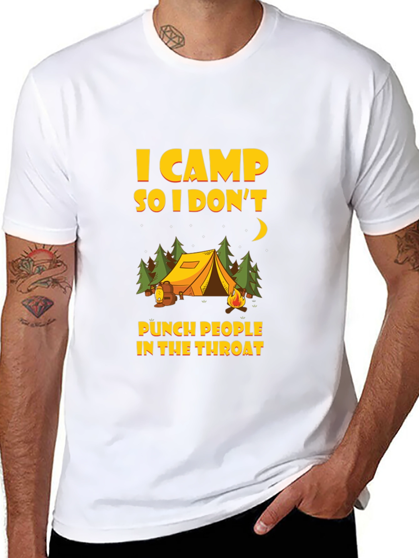 I Camp So I Dont Punch People T-Shirt