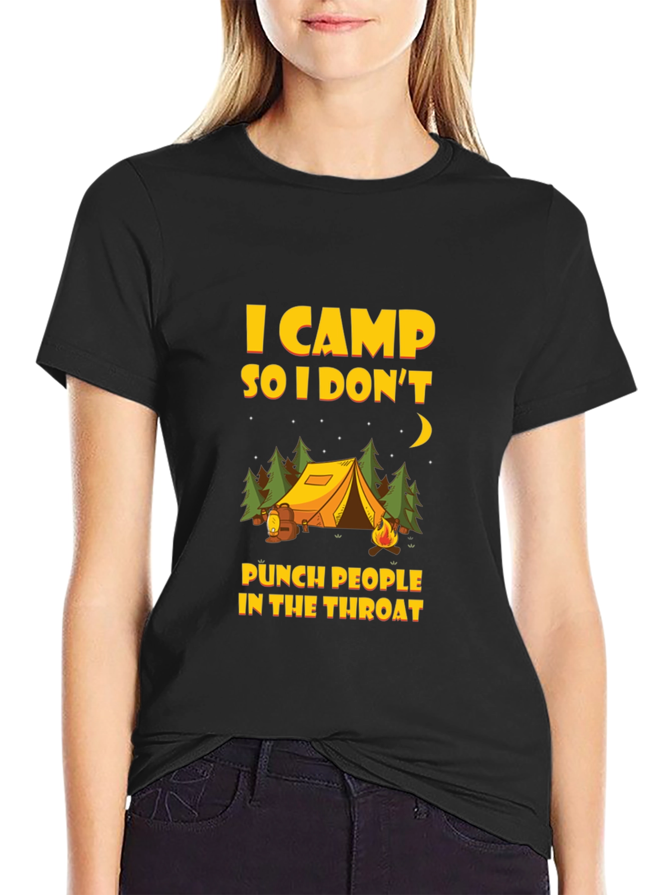 I Camp So I Dont Punch People T-Shirt