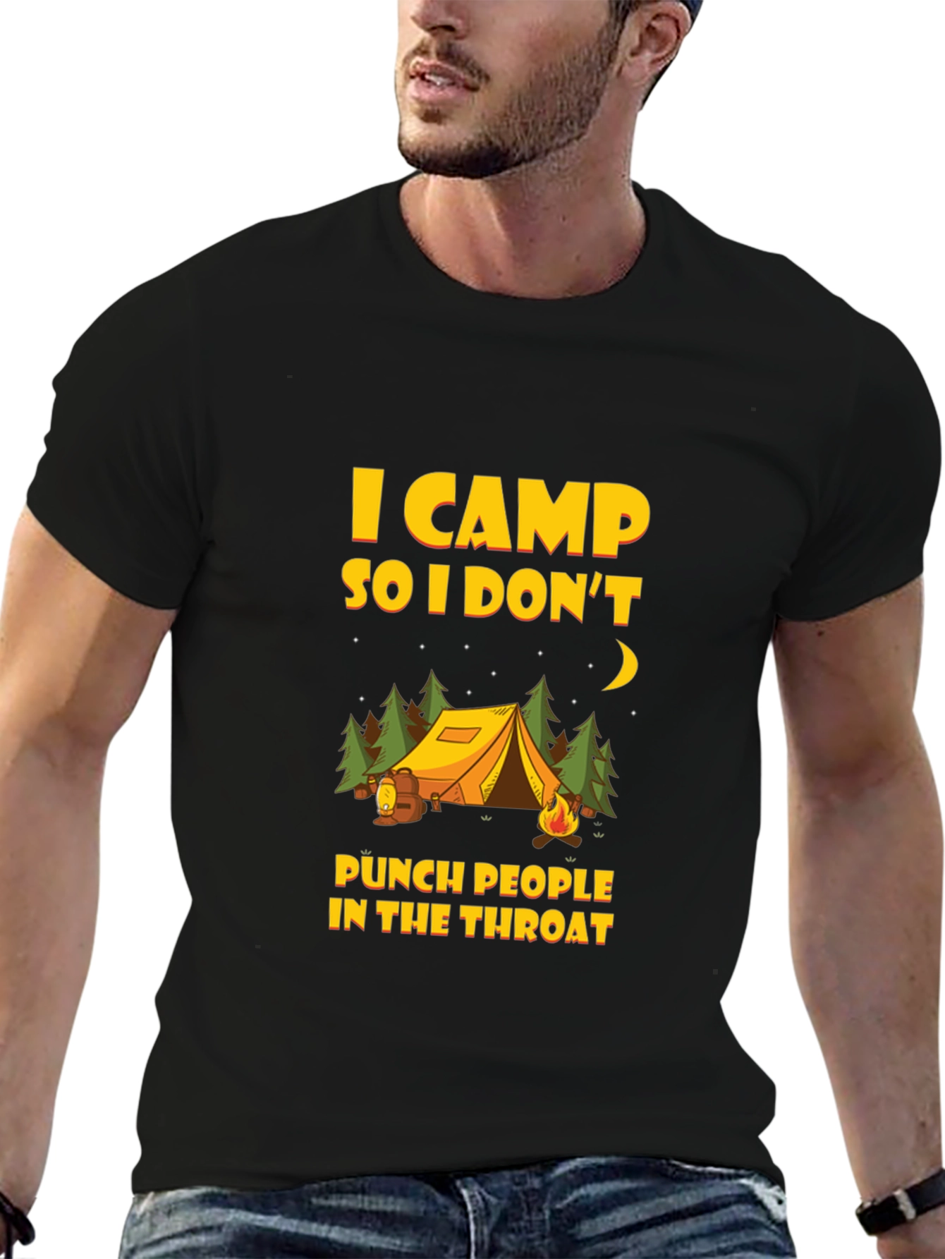 I Camp So I Dont Punch People T-Shirt