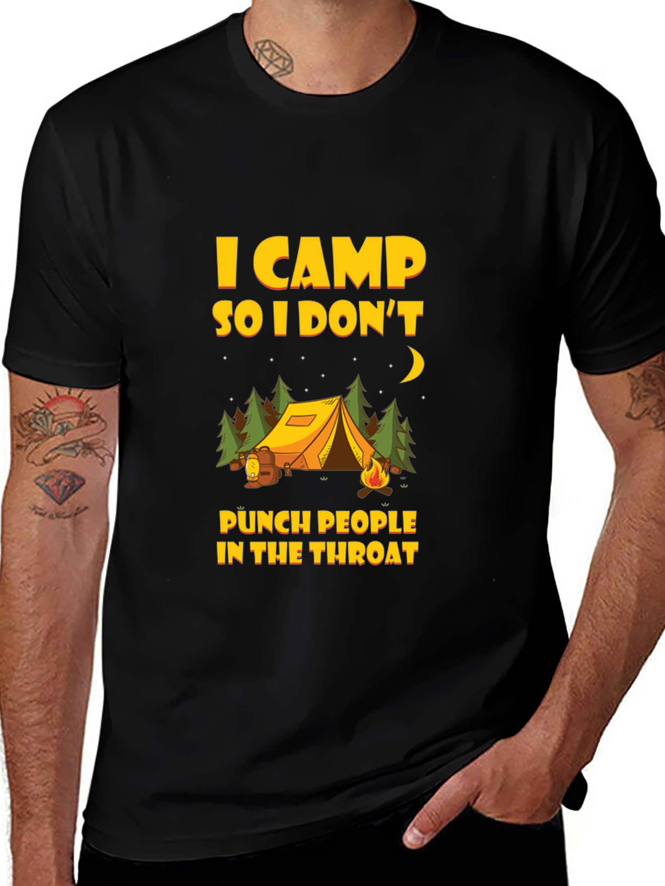 I Camp So I Dont Punch People T-Shirt