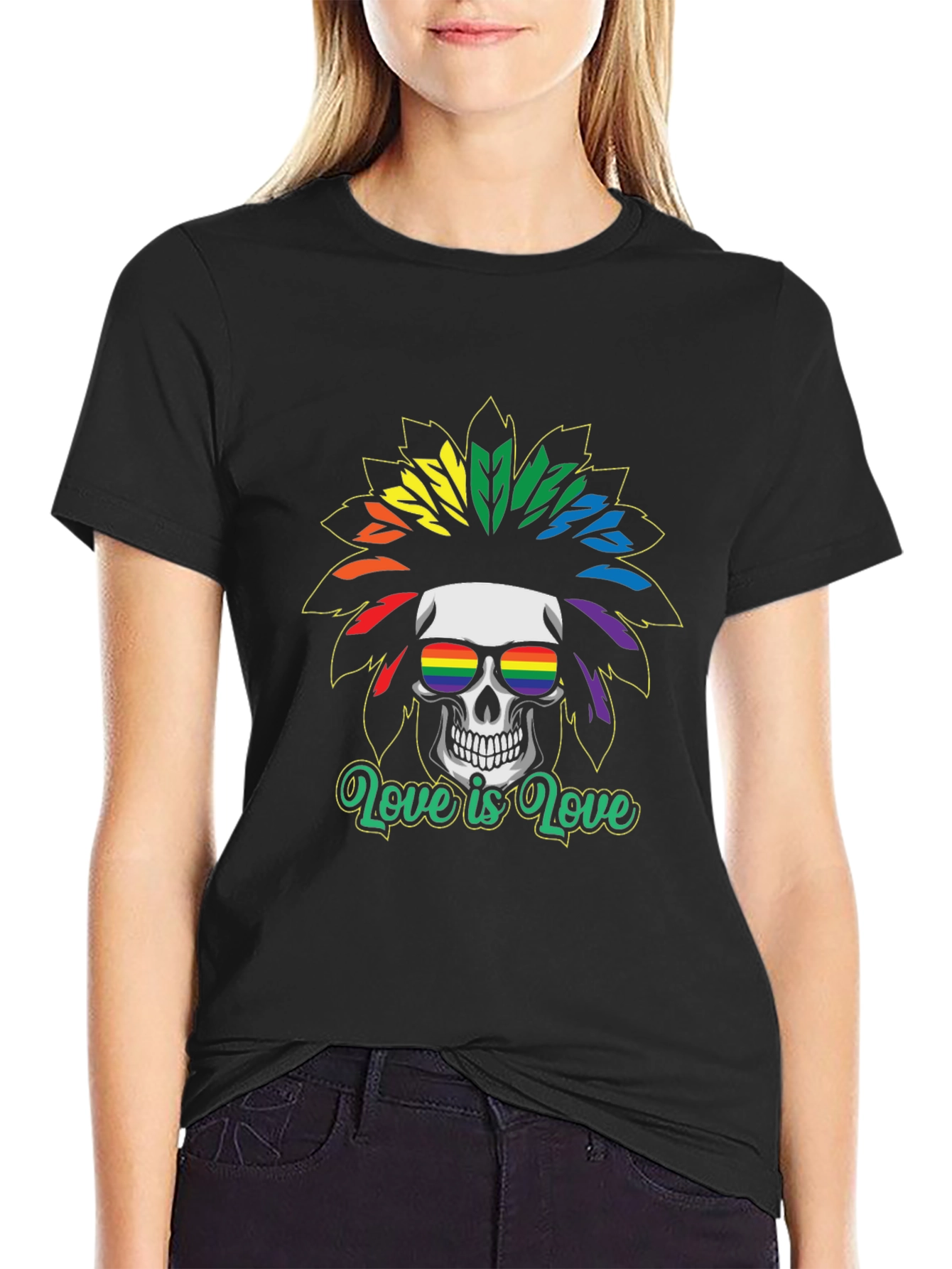 LGBT Skull T-Shirt - Love is Love Tee