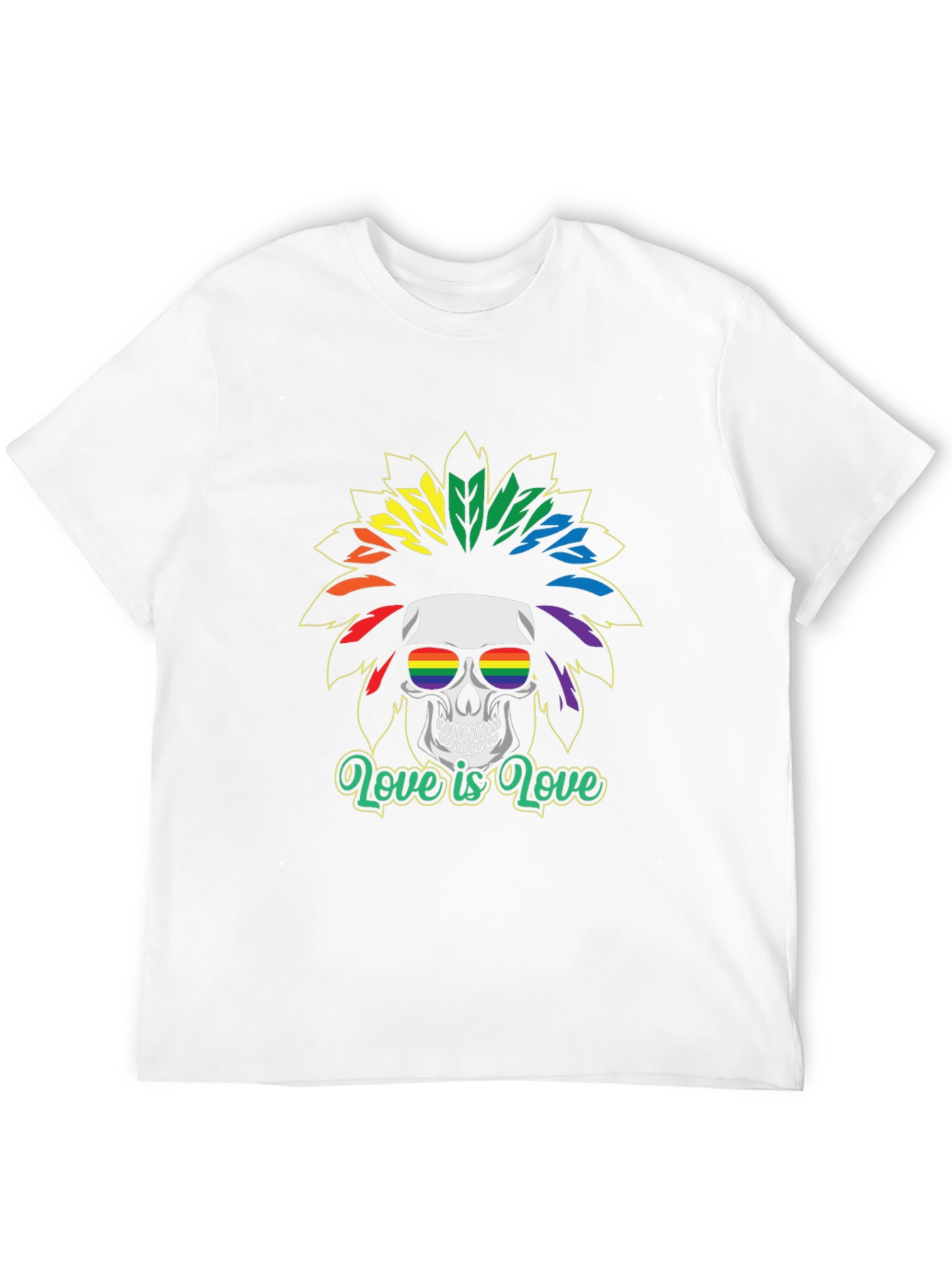 LGBT Skull T-Shirt - Love is Love Tee