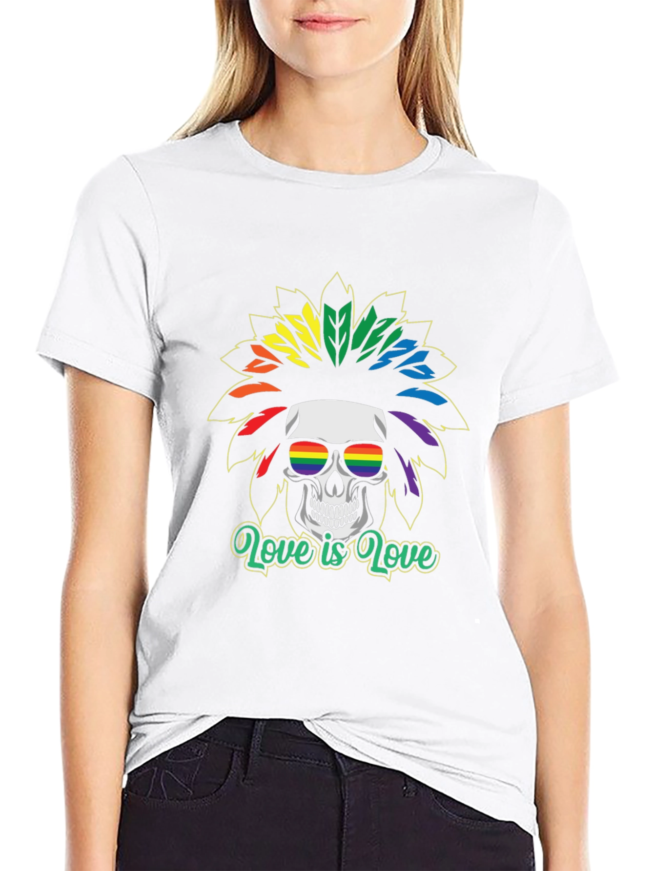 LGBT Skull T-Shirt - Love is Love Tee