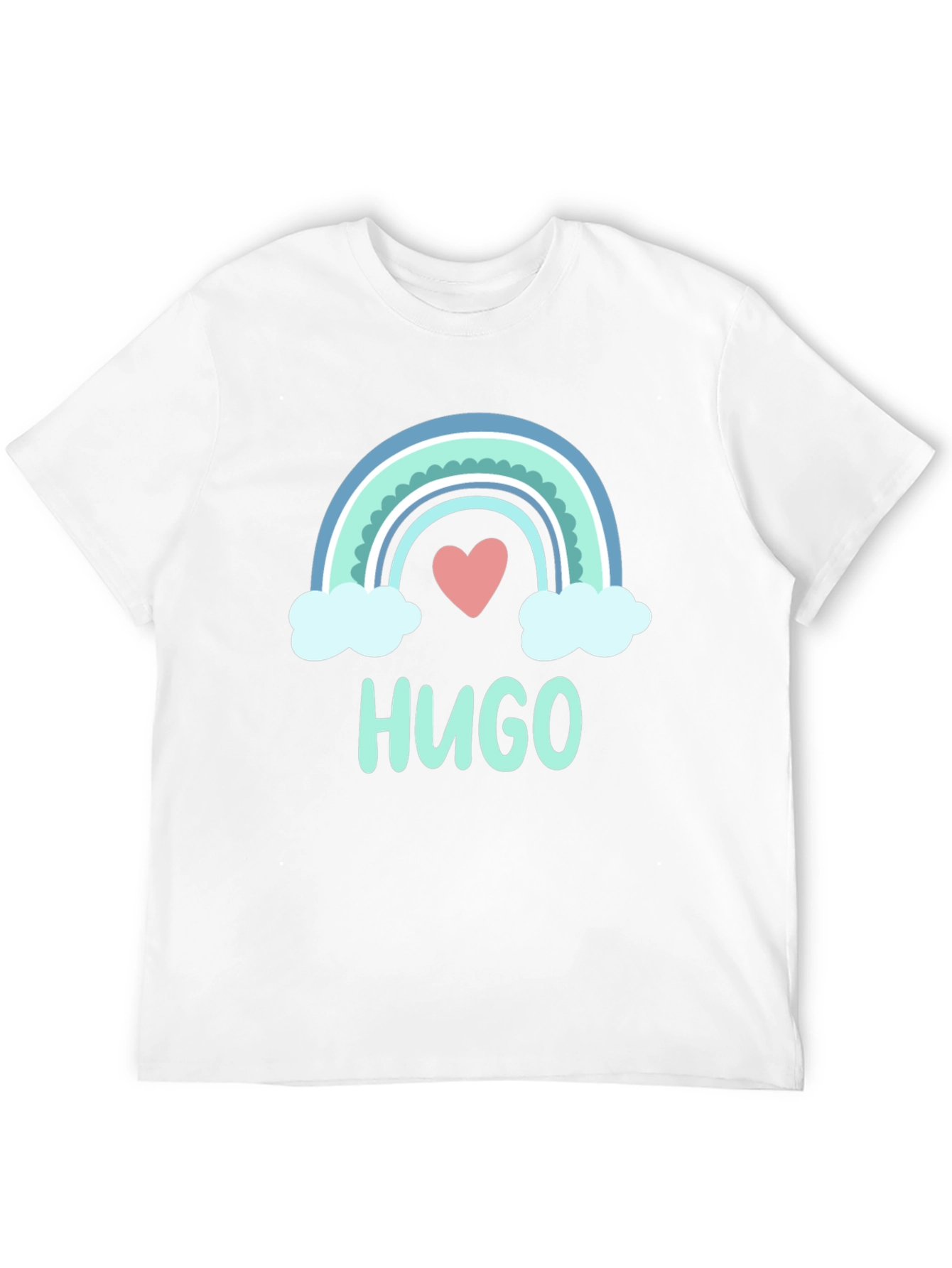Rainbow Hugo T-Shirt - Personalized Kids Name Tee