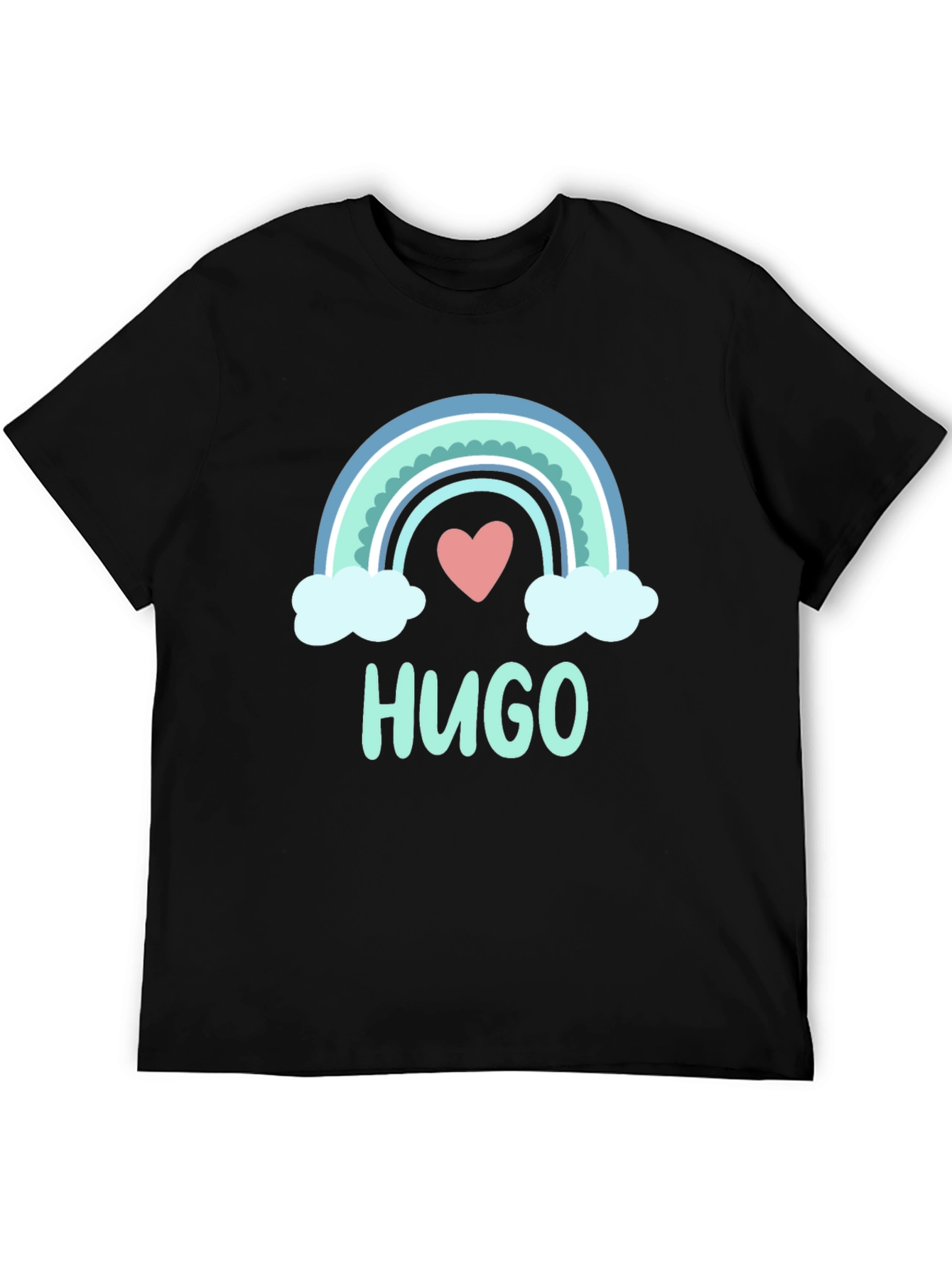 Rainbow Hugo T-Shirt - Personalized Kids Name Tee