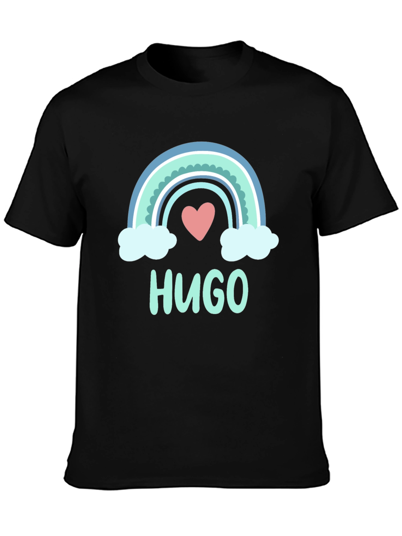 Rainbow Hugo T-Shirt - Personalized Kids Name Tee