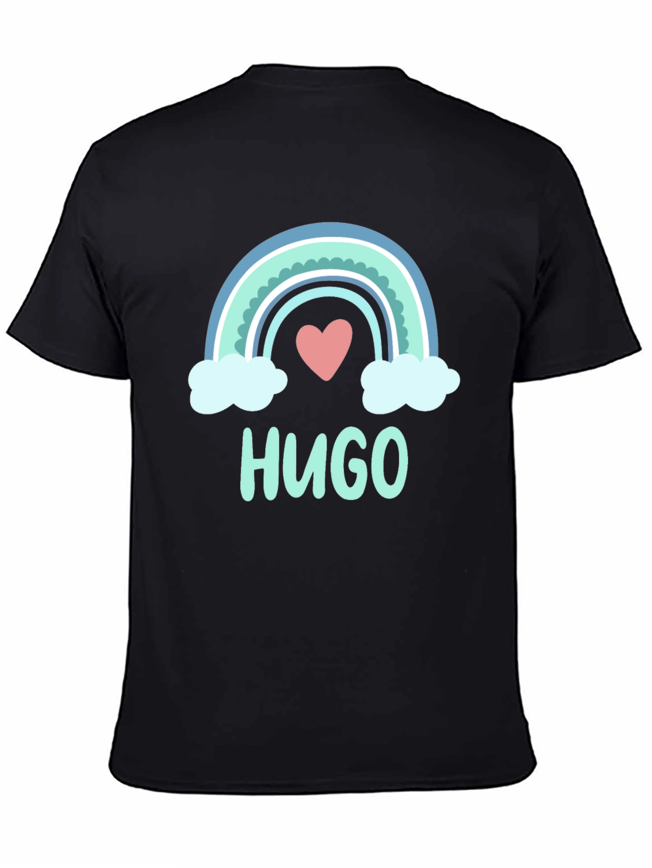 Rainbow Hugo T-Shirt - Personalized Kids Name Tee