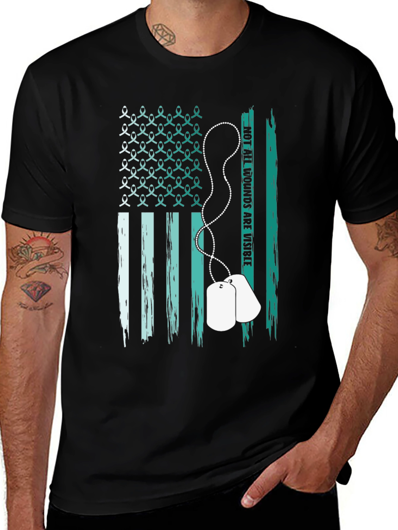 Mental Health Awareness T-Shirt Patriotic Design