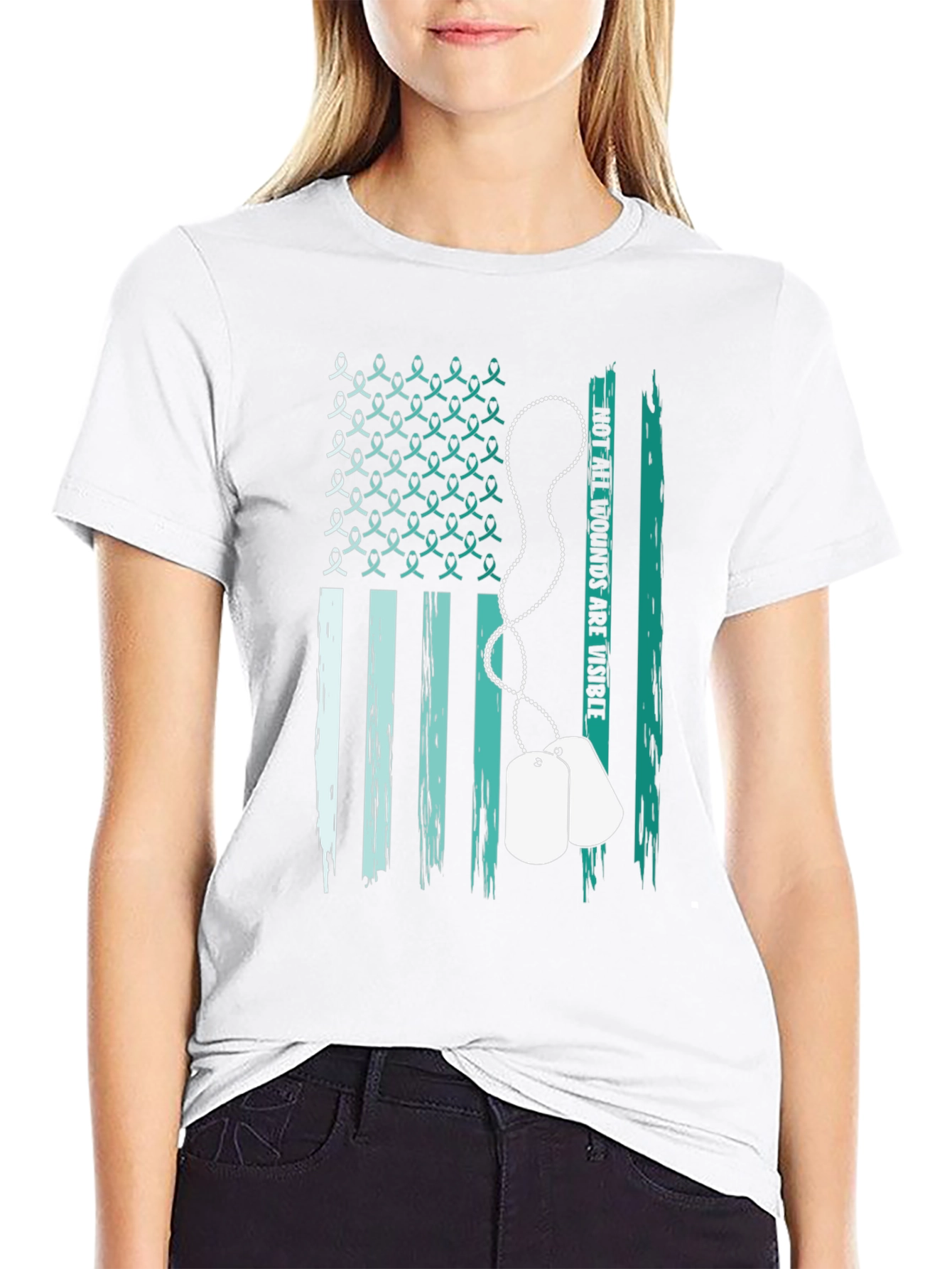 Mental Health Awareness T-Shirt Patriotic Design