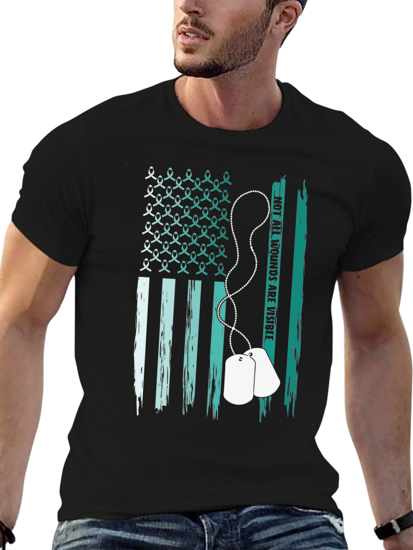 Mental Health Awareness T-Shirt Patriotic Design