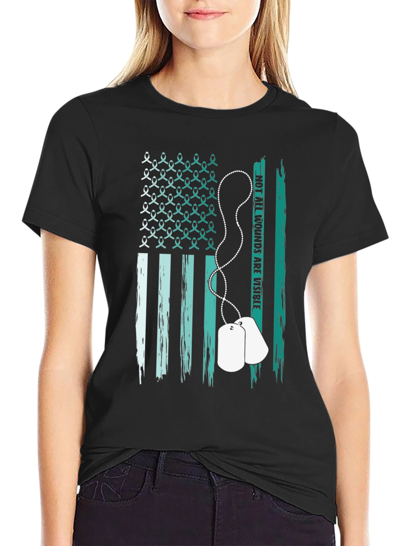 Mental Health Awareness T-Shirt Patriotic Design