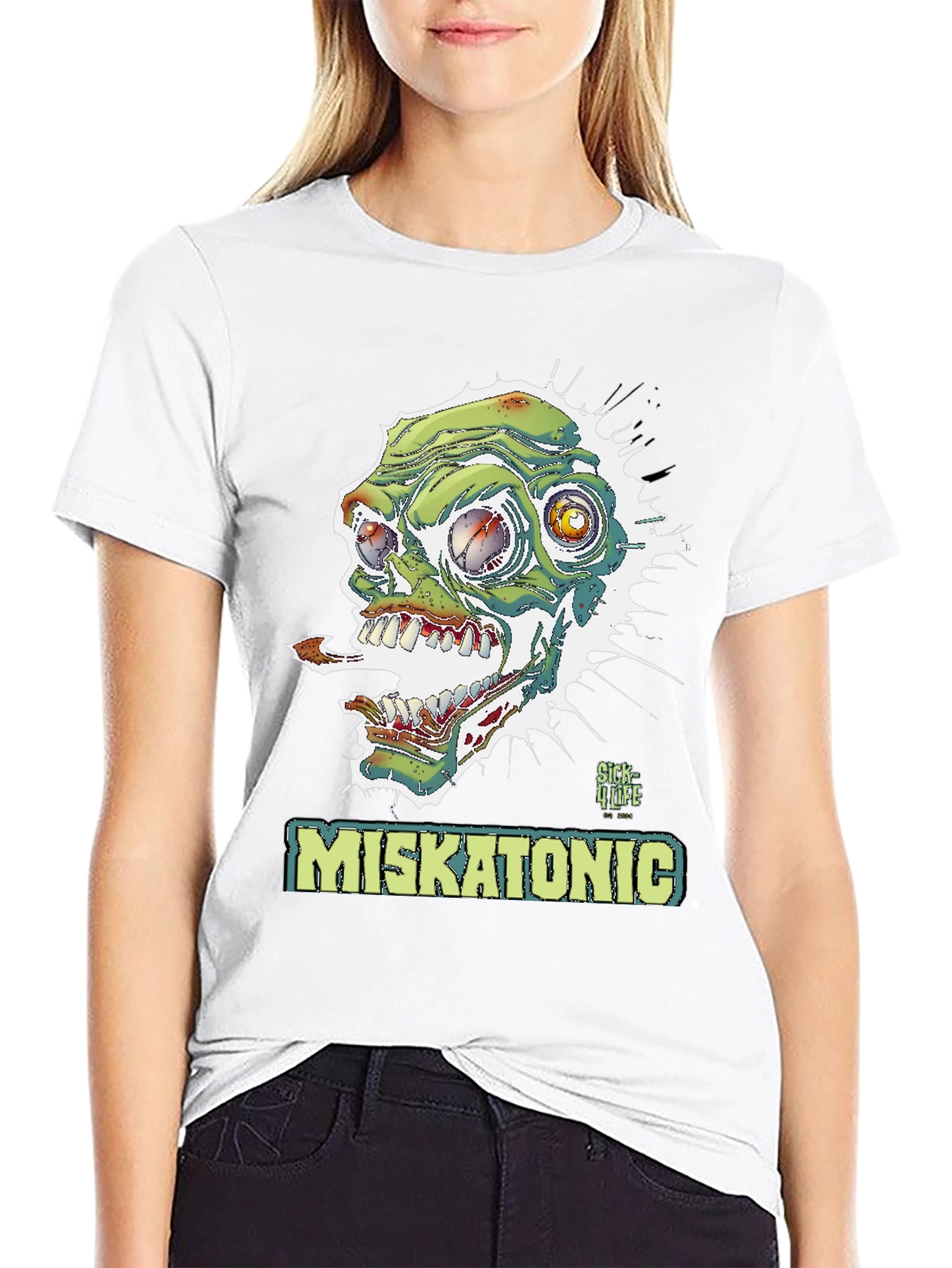 Miskatonic Zombie Graphic T-Shirt - Horror Style