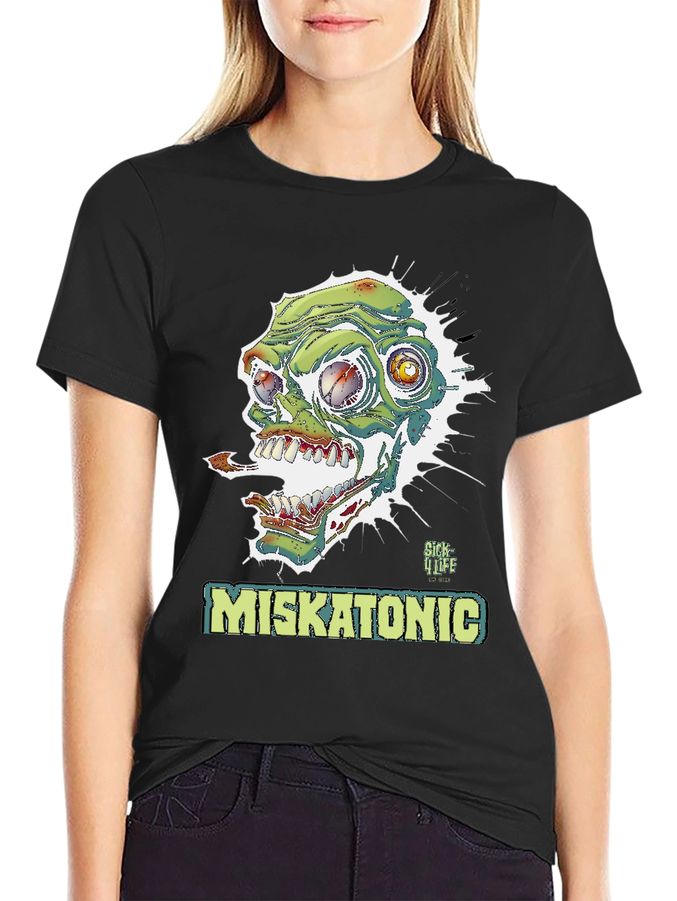 Miskatonic Zombie Graphic T-Shirt - Horror Style