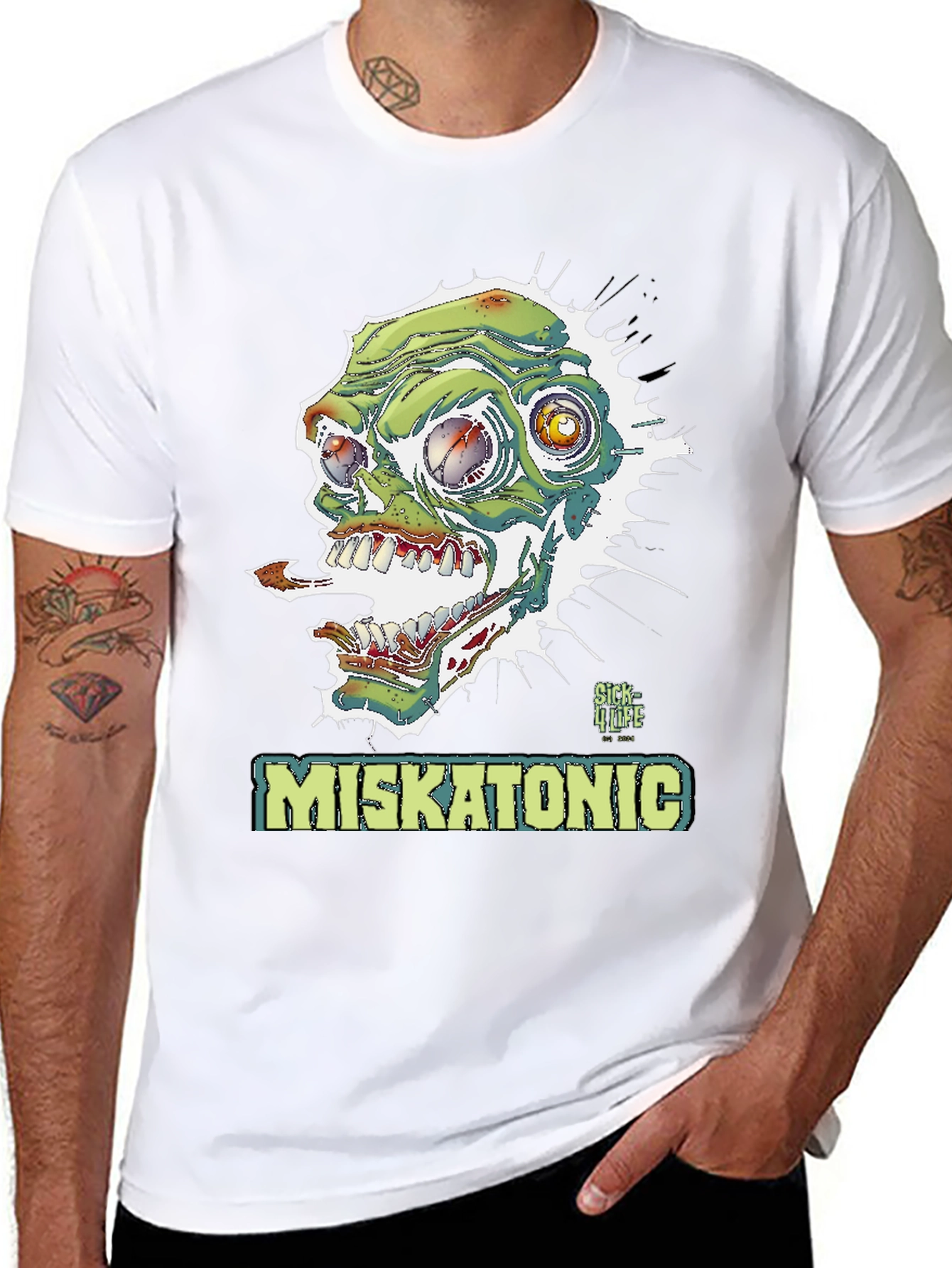 Miskatonic Zombie Graphic T-Shirt - Horror Style