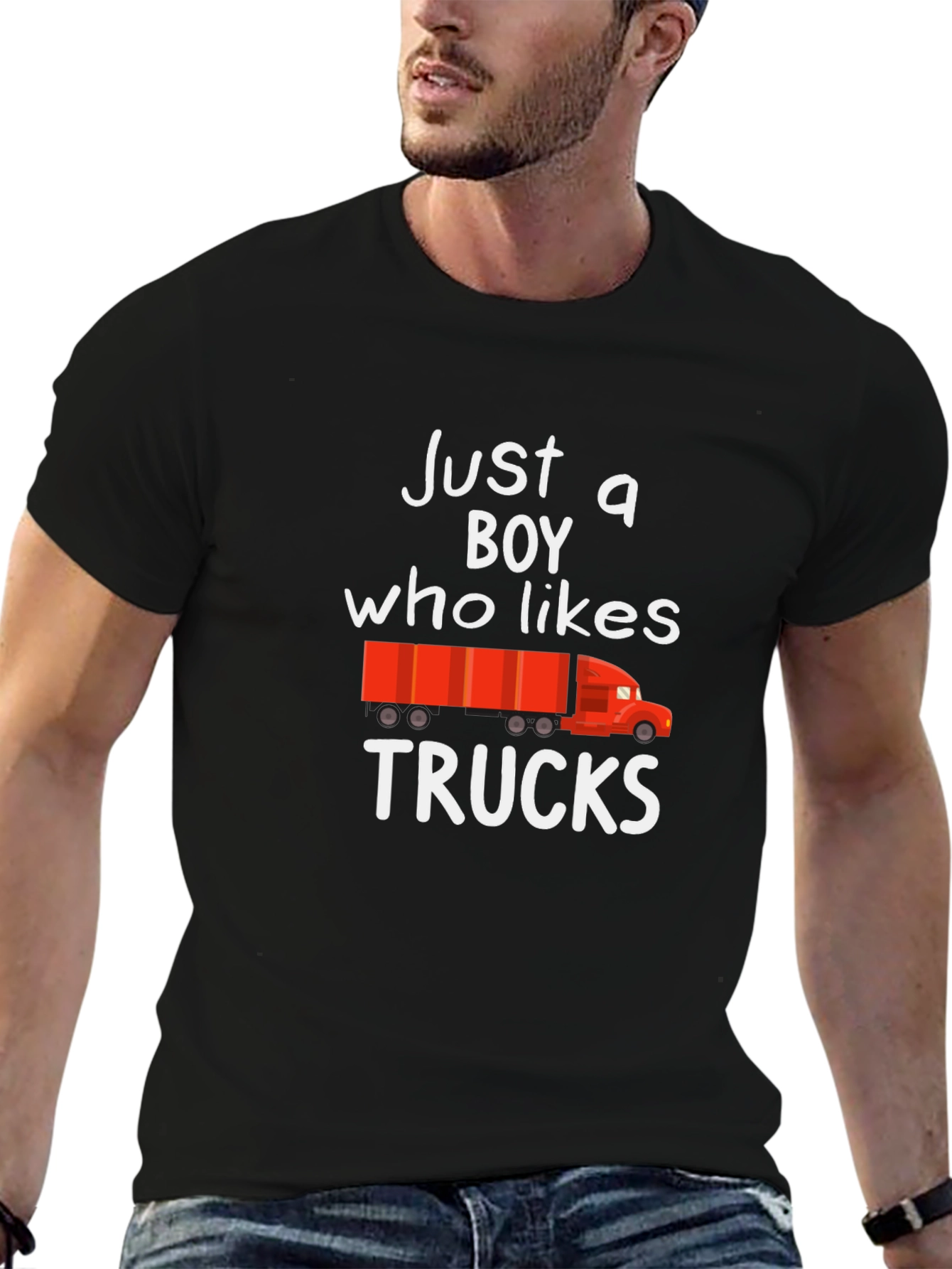 Just a Boy Who Likes Trucks T-Shirt