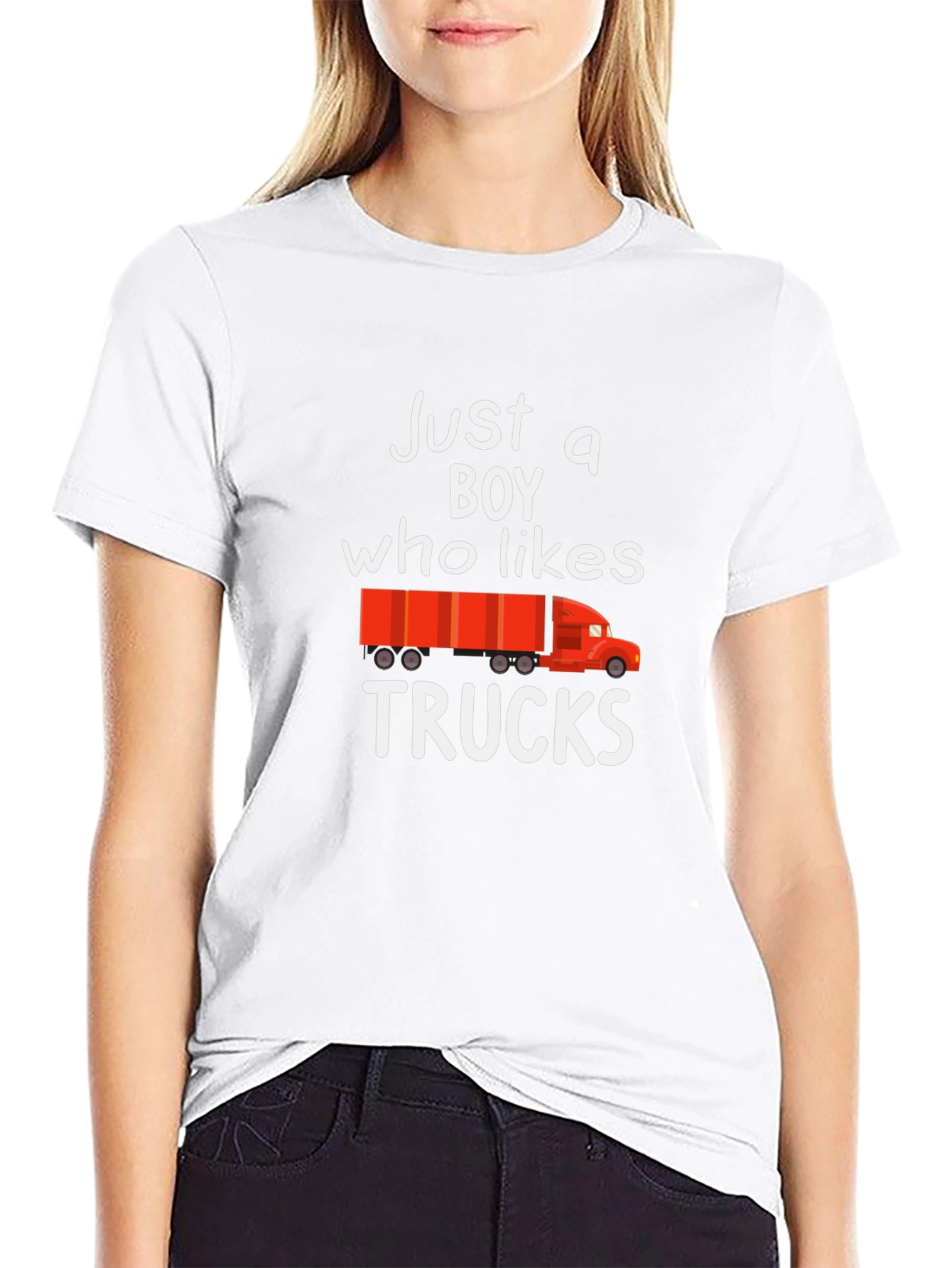 Just a Boy Who Likes Trucks T-Shirt
