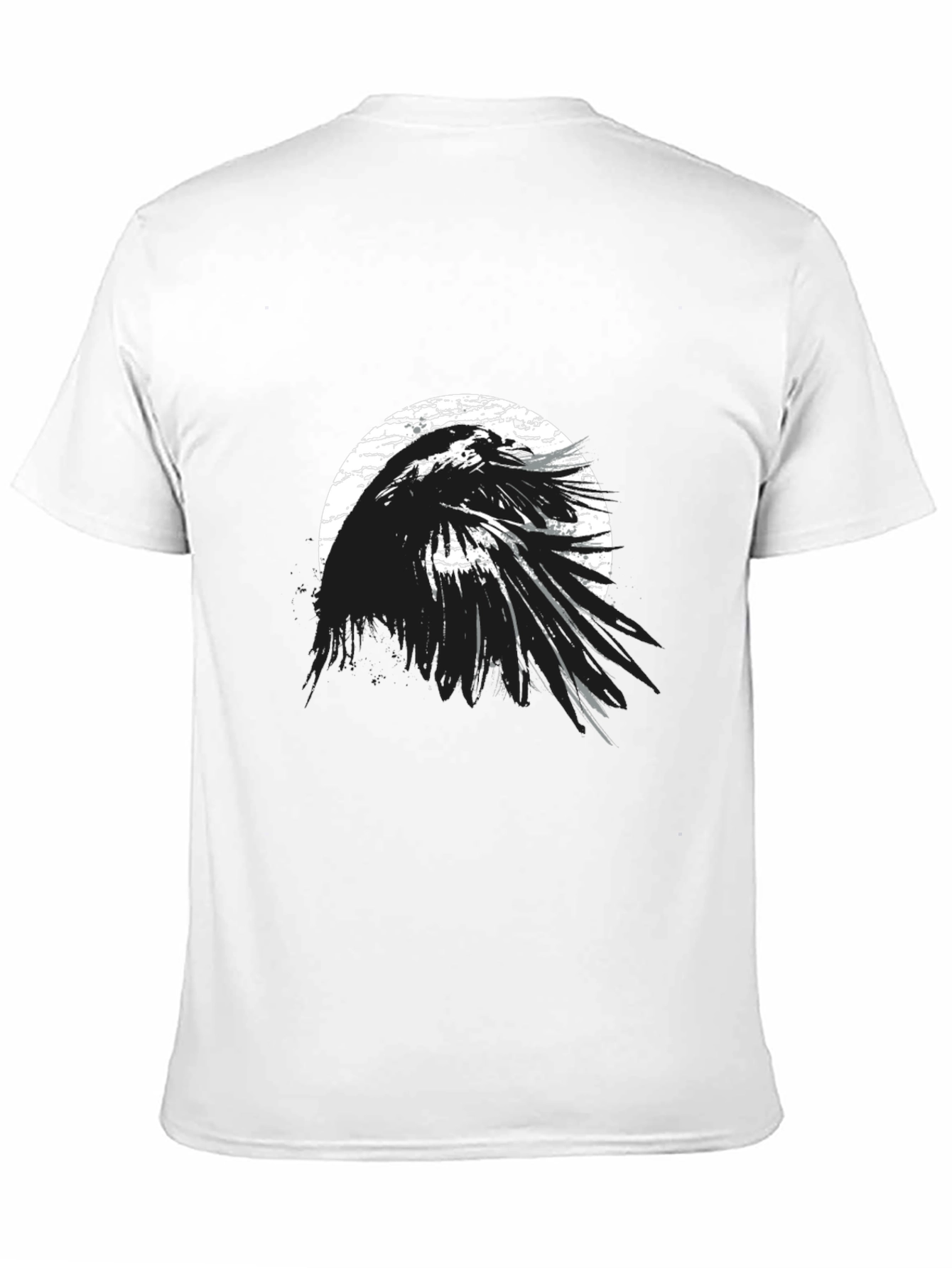 Raven Graphic Black T-Shirt - Stylish Mens Tee