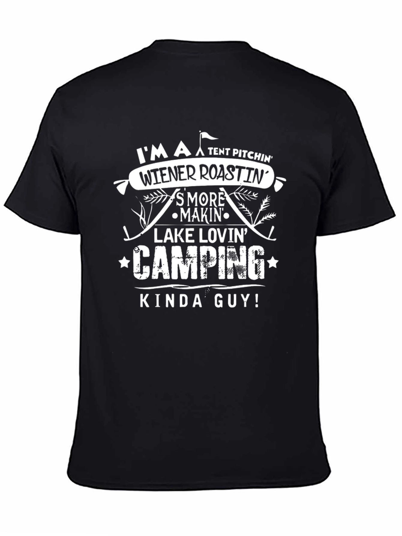Camping Kinda Guy Graphic Tee - Black