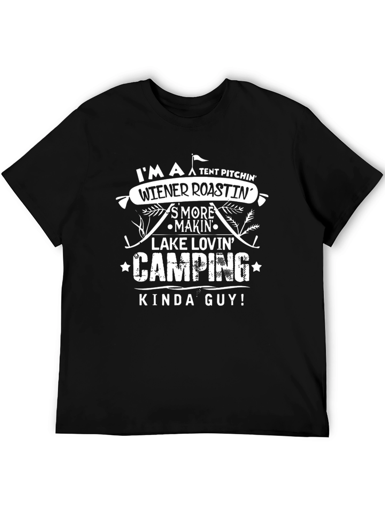 Camping Kinda Guy Graphic Tee - Black