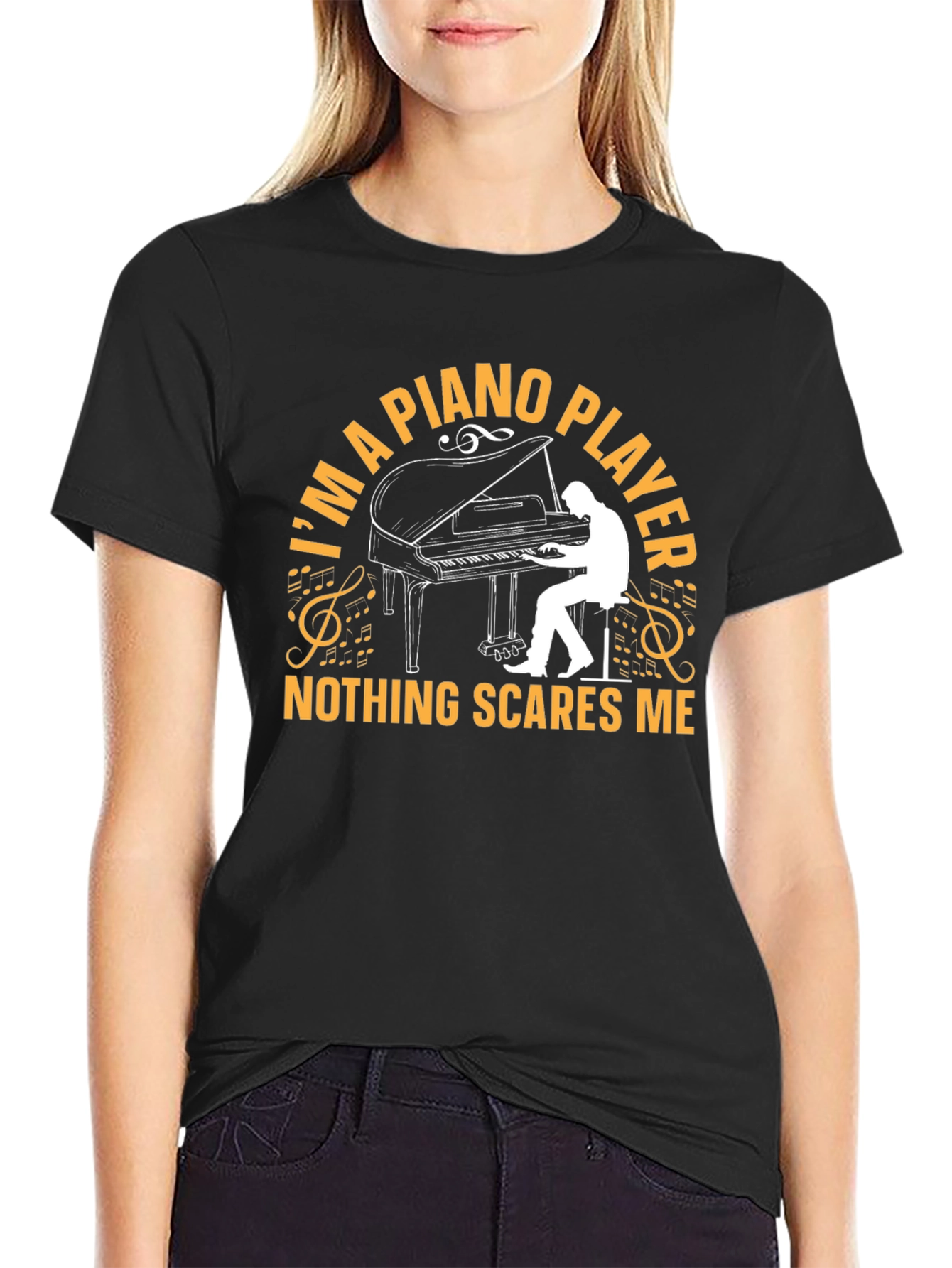 Piano Player Graphic T-Shirt - Music Lover Tee