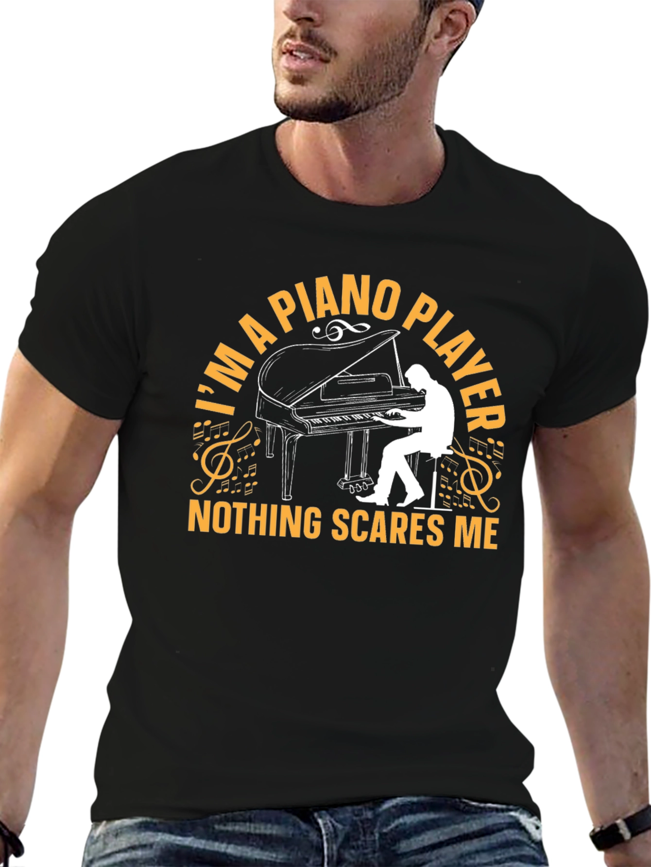 Piano Player Graphic T-Shirt - Music Lover Tee