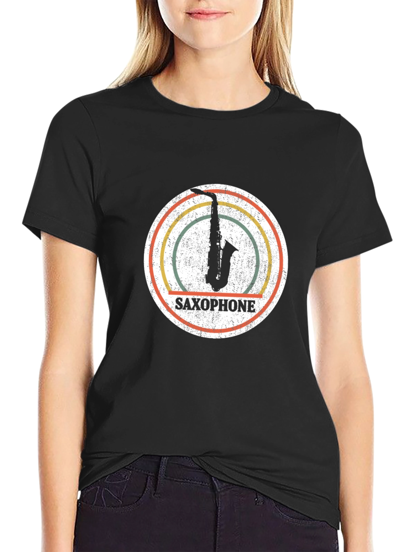 Saxophone Retro T-Shirt - Musician Tee