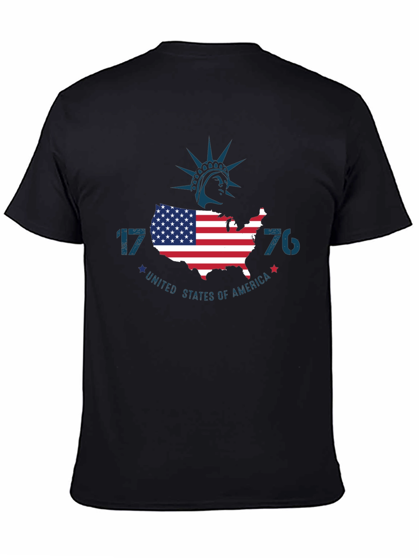 Patriotic 1776 USA Map Graphic T-Shirt
