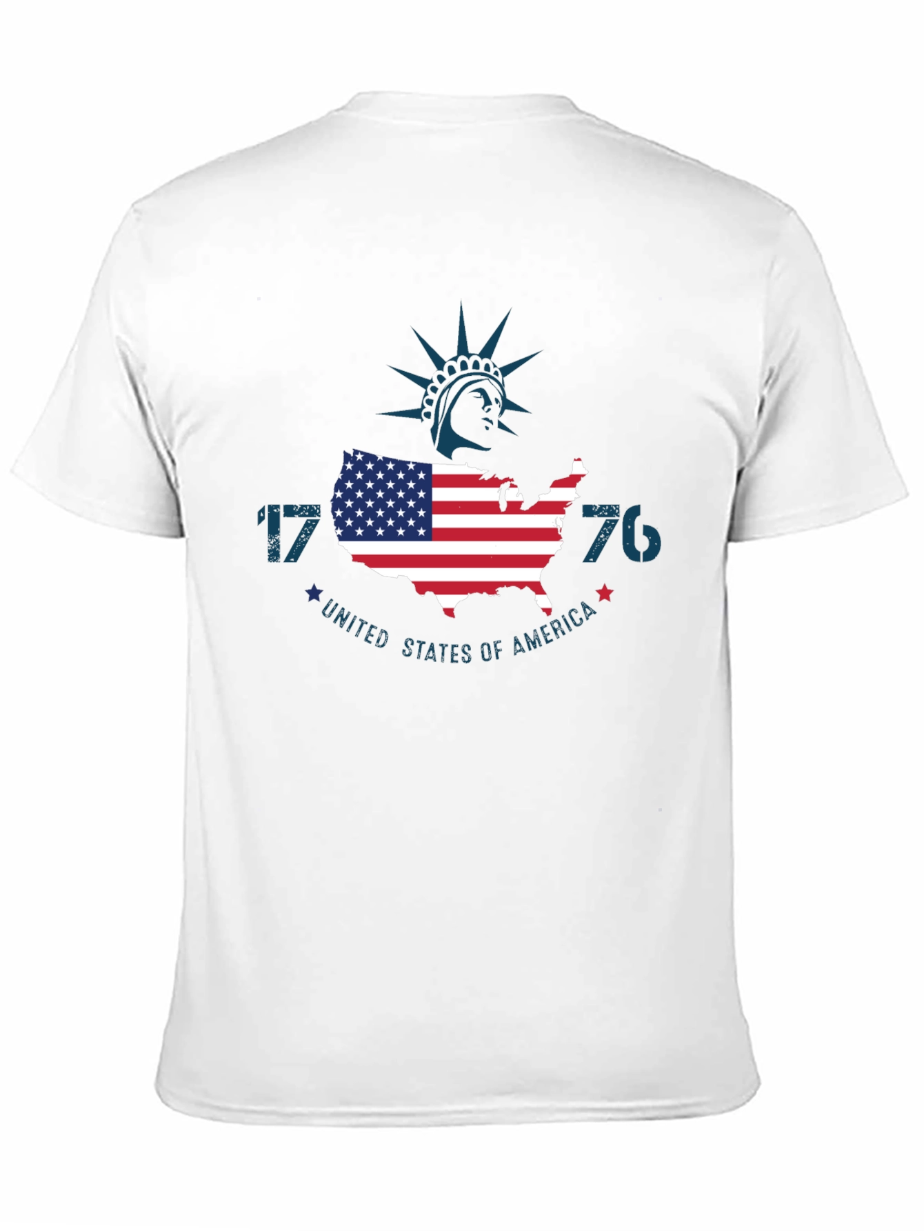 Patriotic 1776 USA Map Graphic T-Shirt
