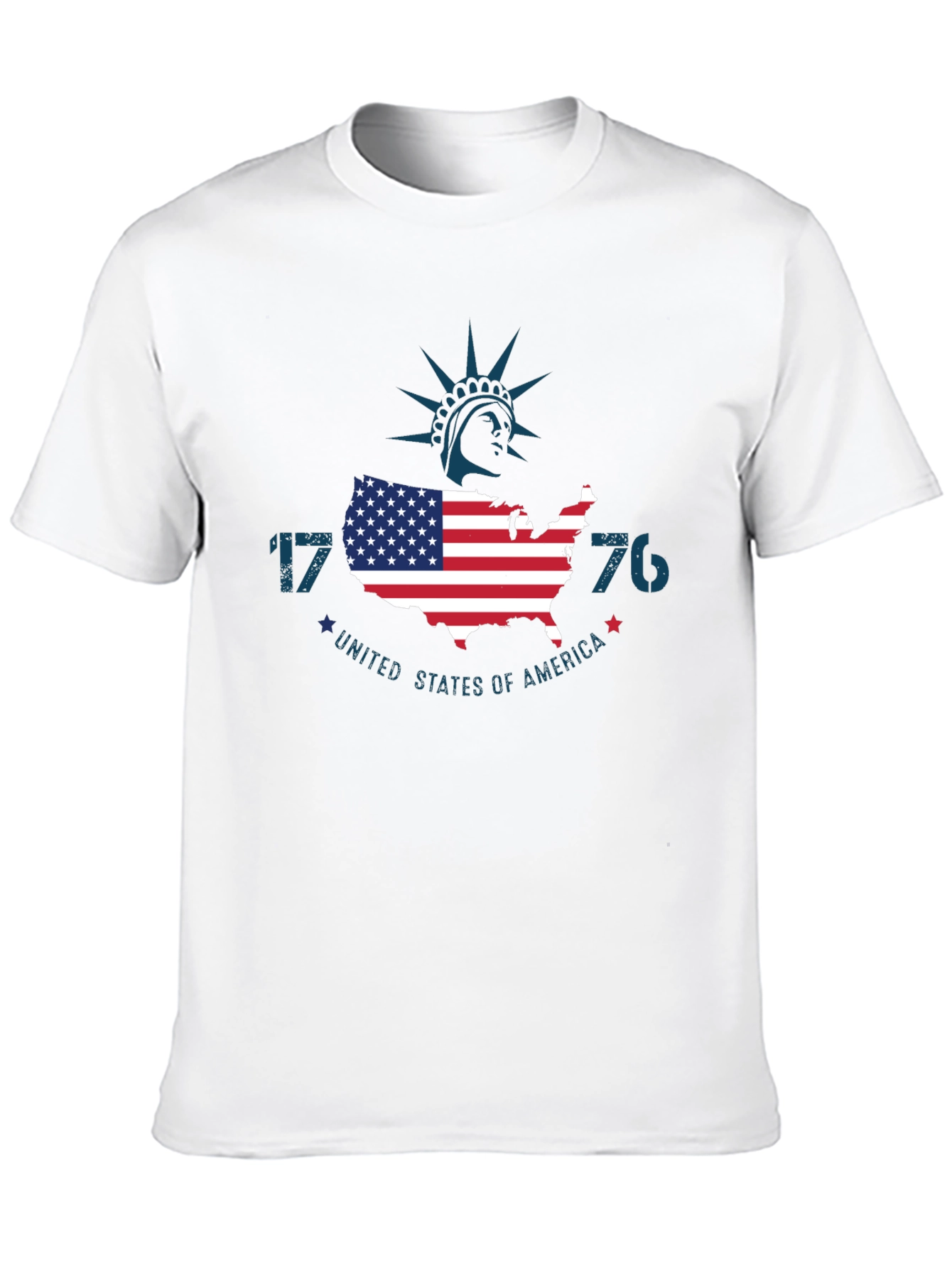 Patriotic 1776 USA Map Graphic T-Shirt