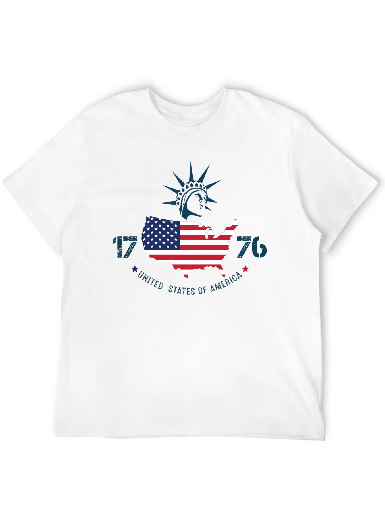 Patriotic 1776 USA Map Graphic T-Shirt
