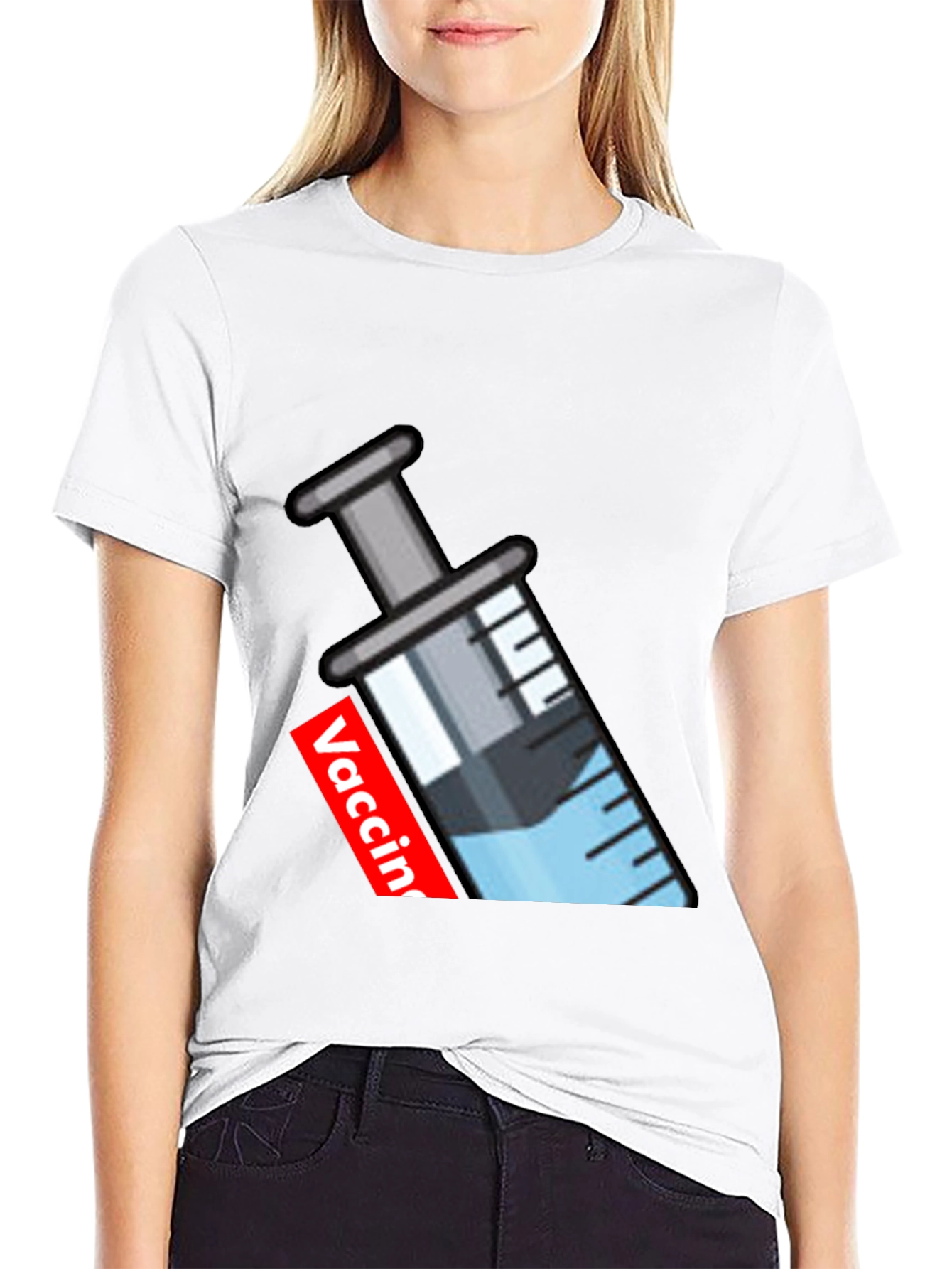 Vaccine Syringe Graphic T-Shirt - Modern Comfort