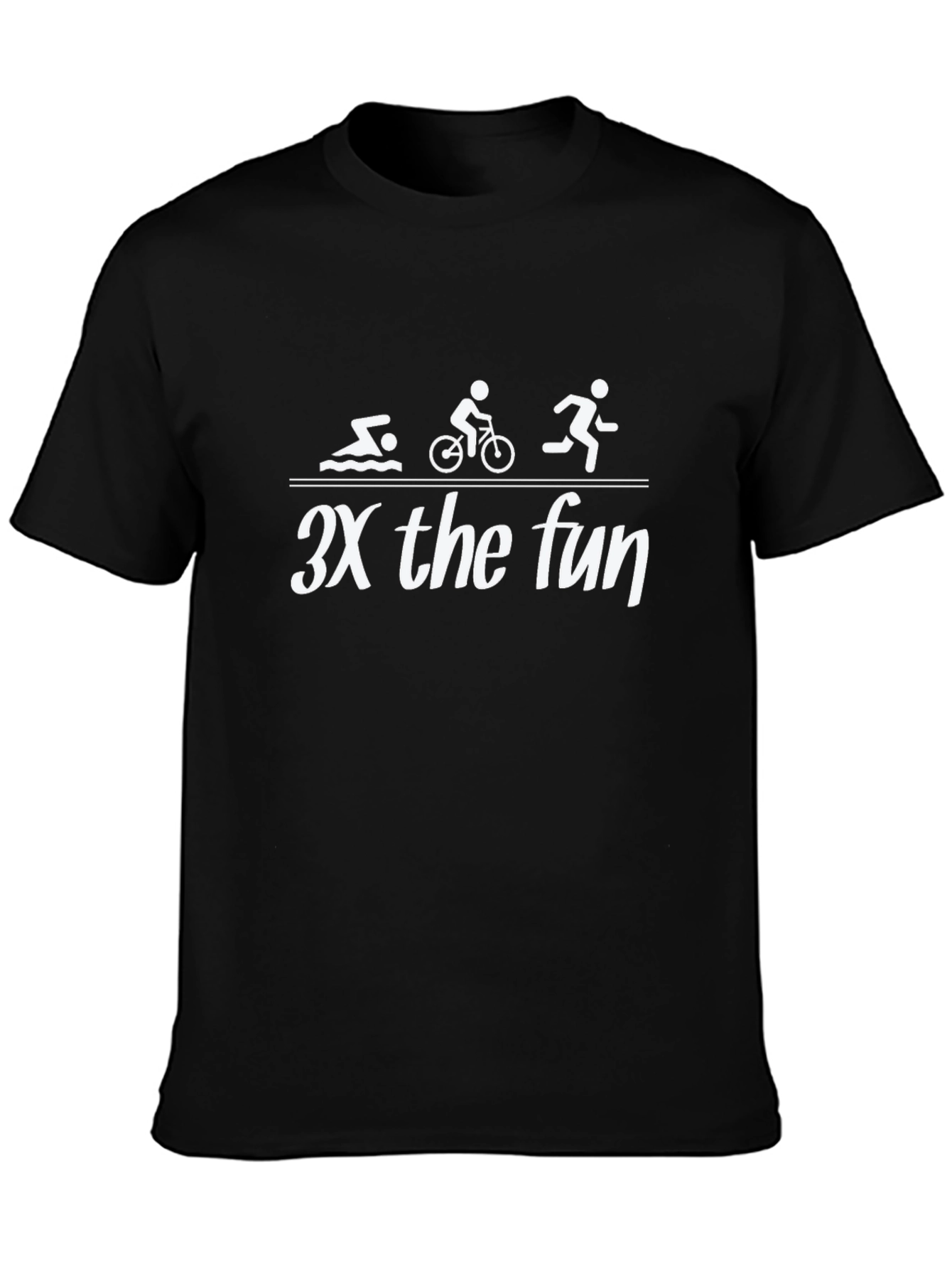 Triathlon 3X Fun Black T-Shirt