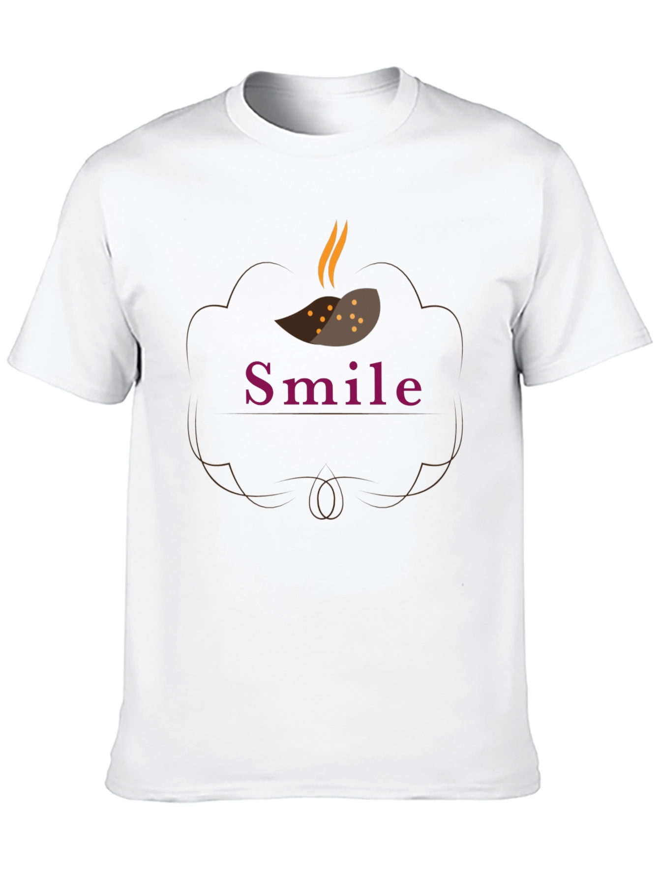 Smile Graphic Print Black T-Shirt