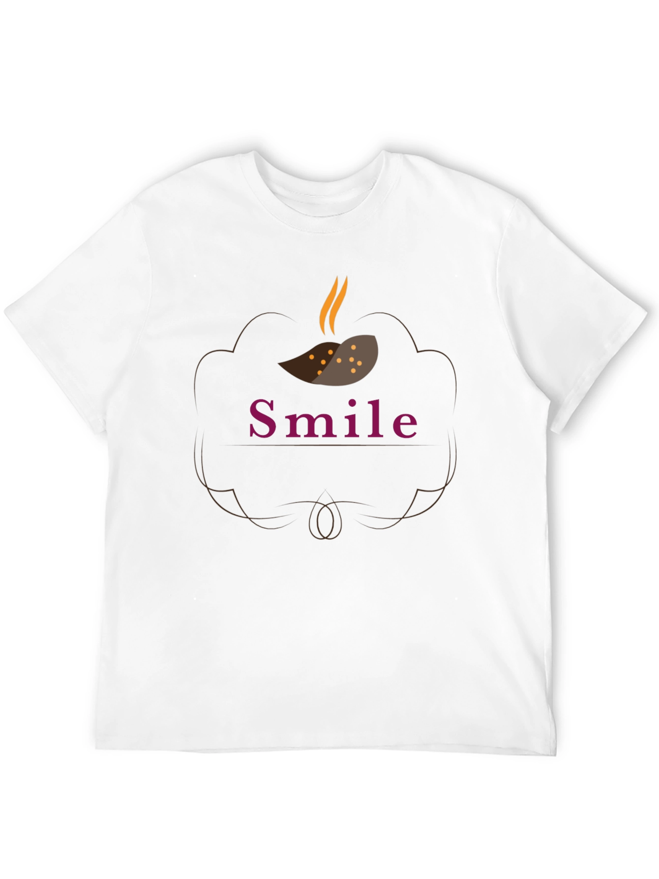 Smile Graphic Print Black T-Shirt